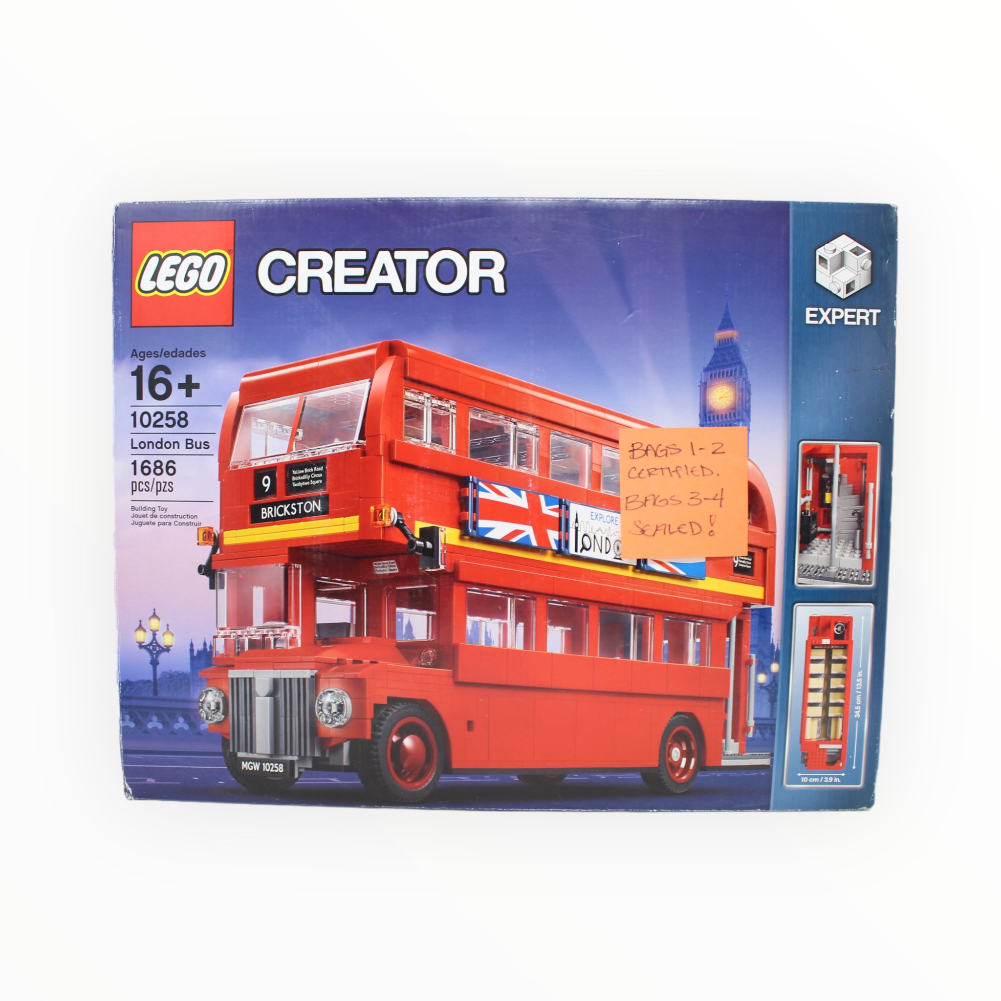 Certified Used Set 10258 Creator London Bus half bags still sealed