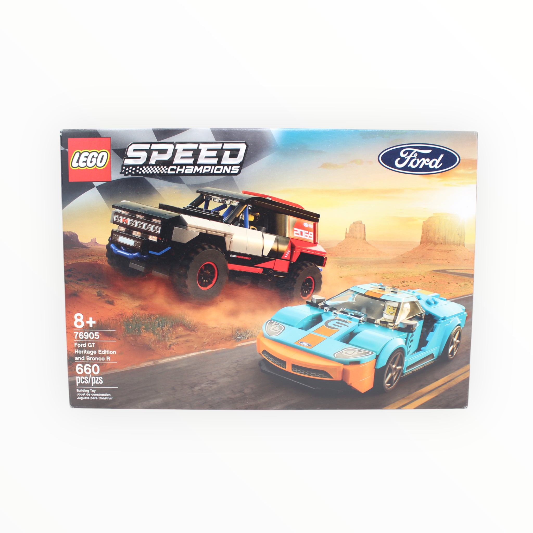 Retired Set 76905 Speed Champions Ford GT Heritage Edition and Bronco