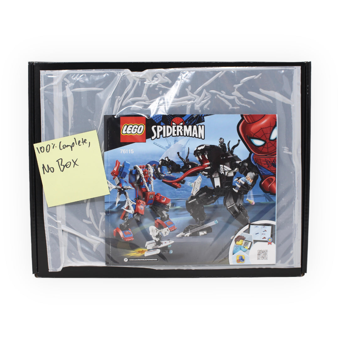 Certified Used Set 76115 Spider Man Spider Mech vs. Venom no box