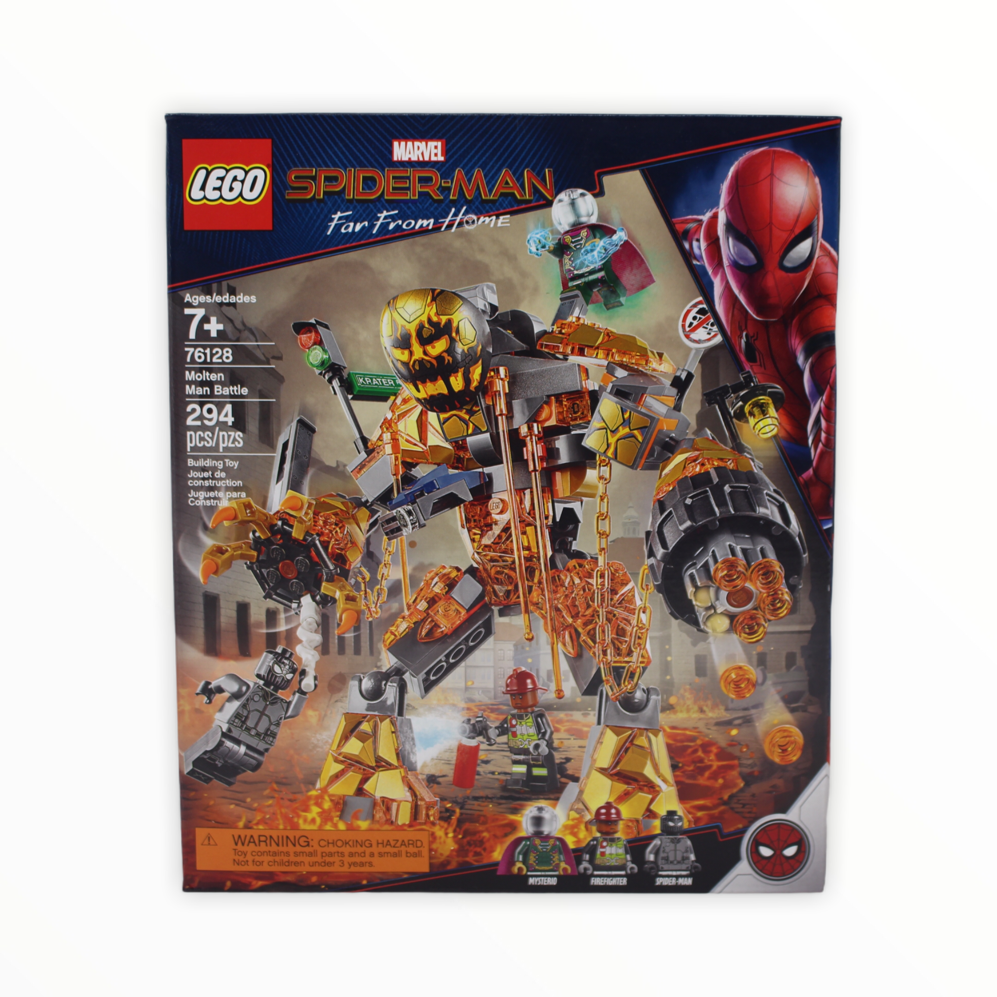 Lego spider man online molten man