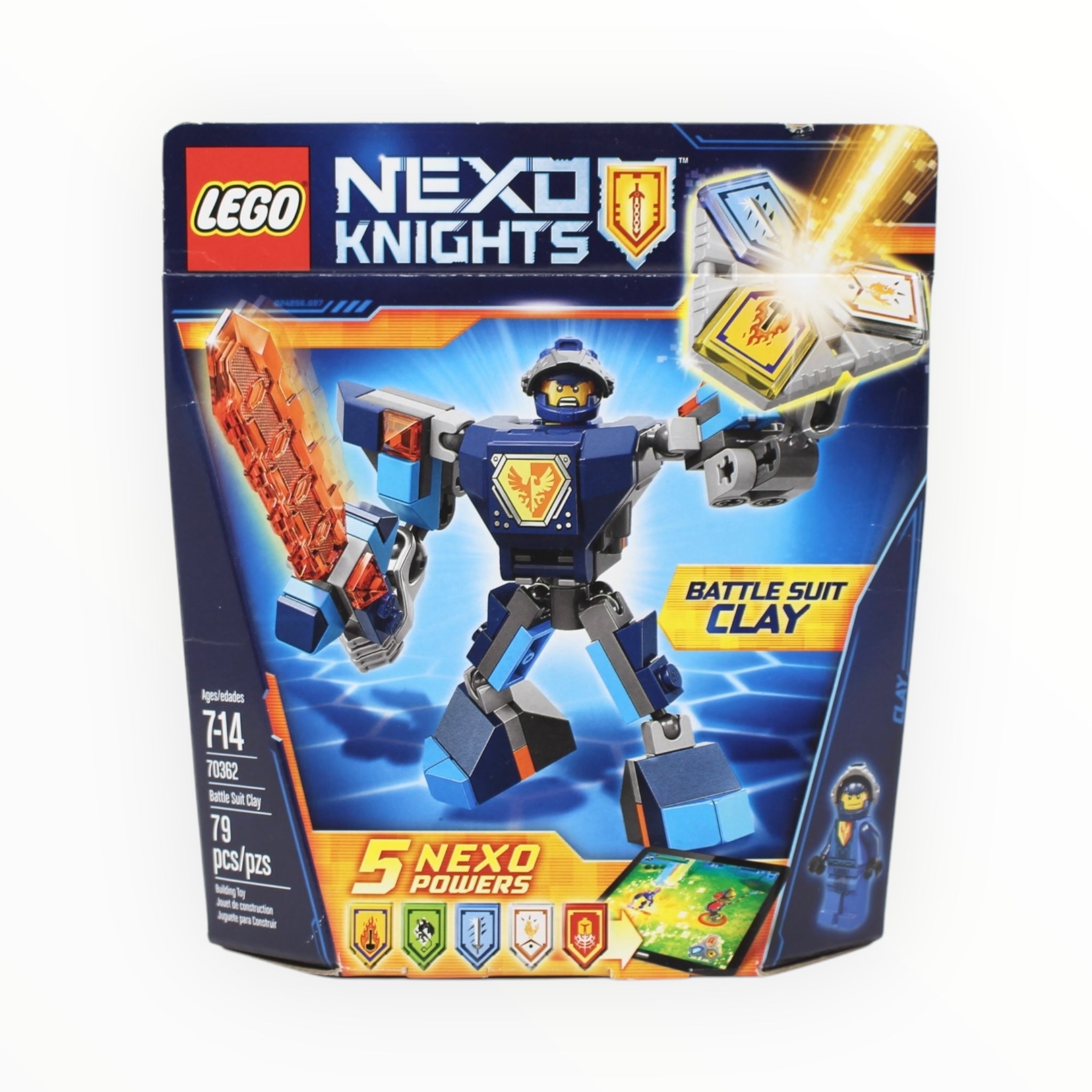 Retired Set 70362 Nexo Knights Battle Suit Clay (damaged box)