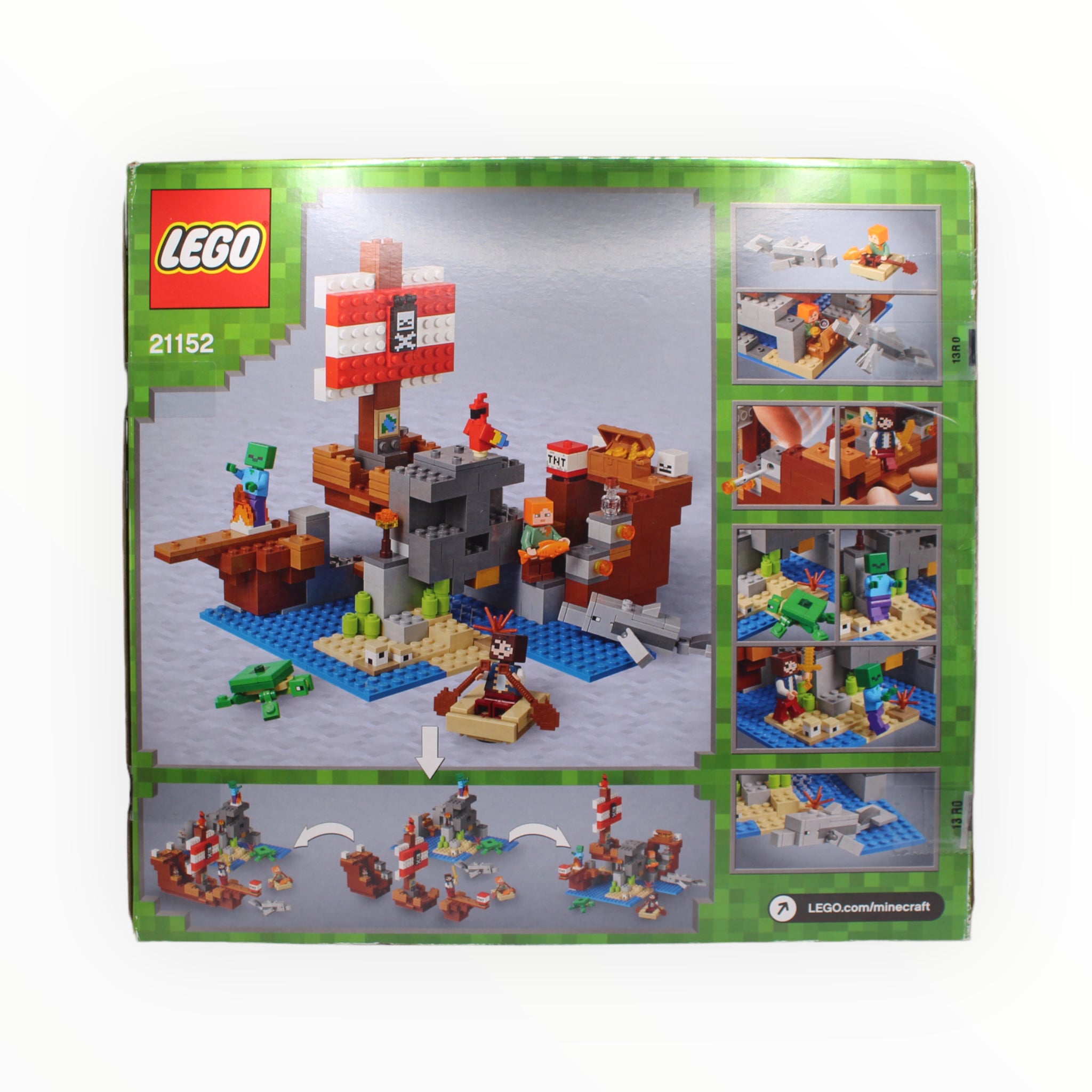 Certified Used Set 21152 Minecraft The Pirates Ship Adventure