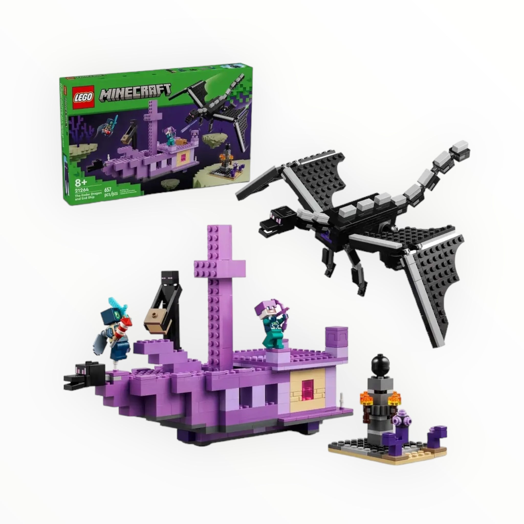 21264 Minecraft The Ender Dragon and End Ship