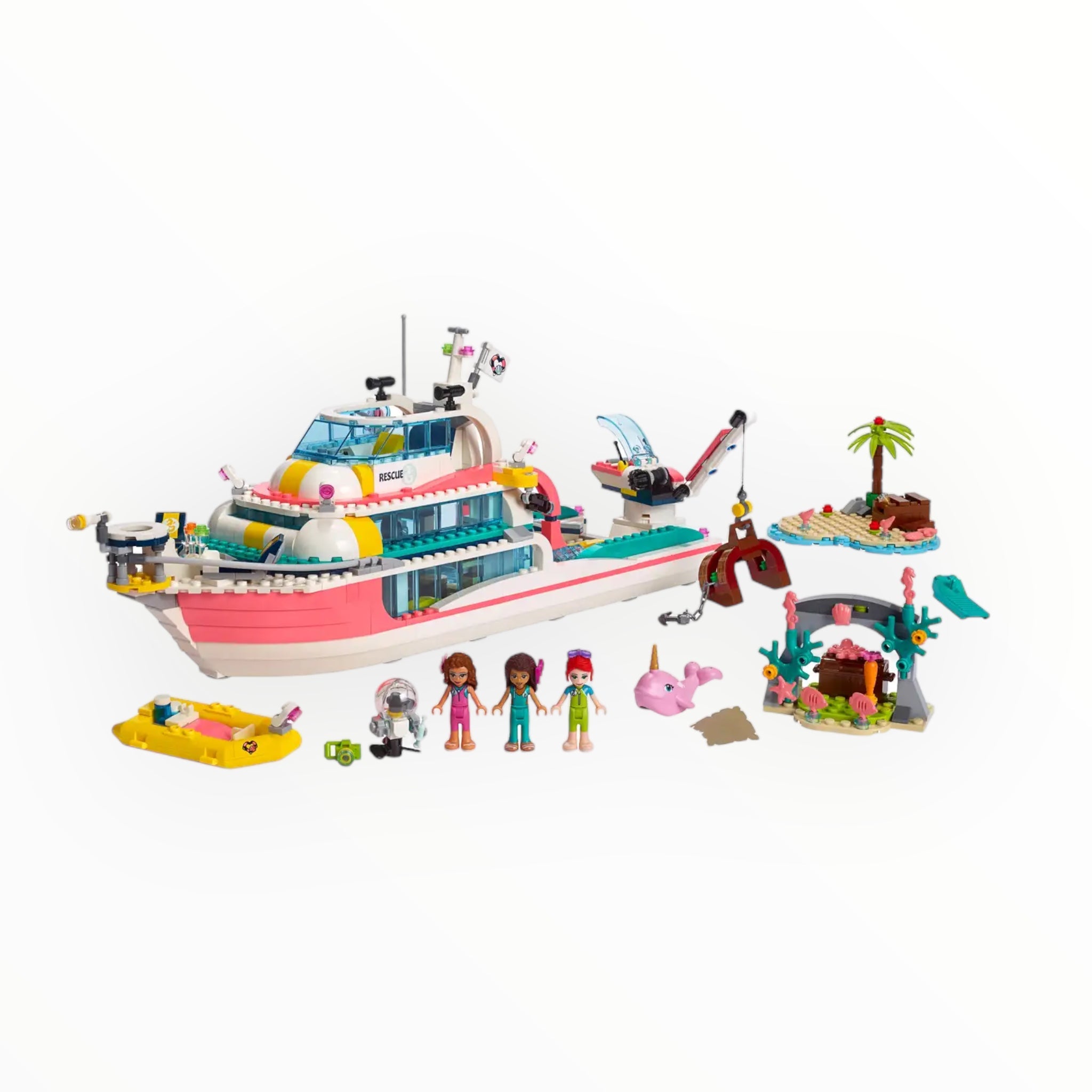 Retired Set 41381 Friends Rescue Mission Boat (damaged box)