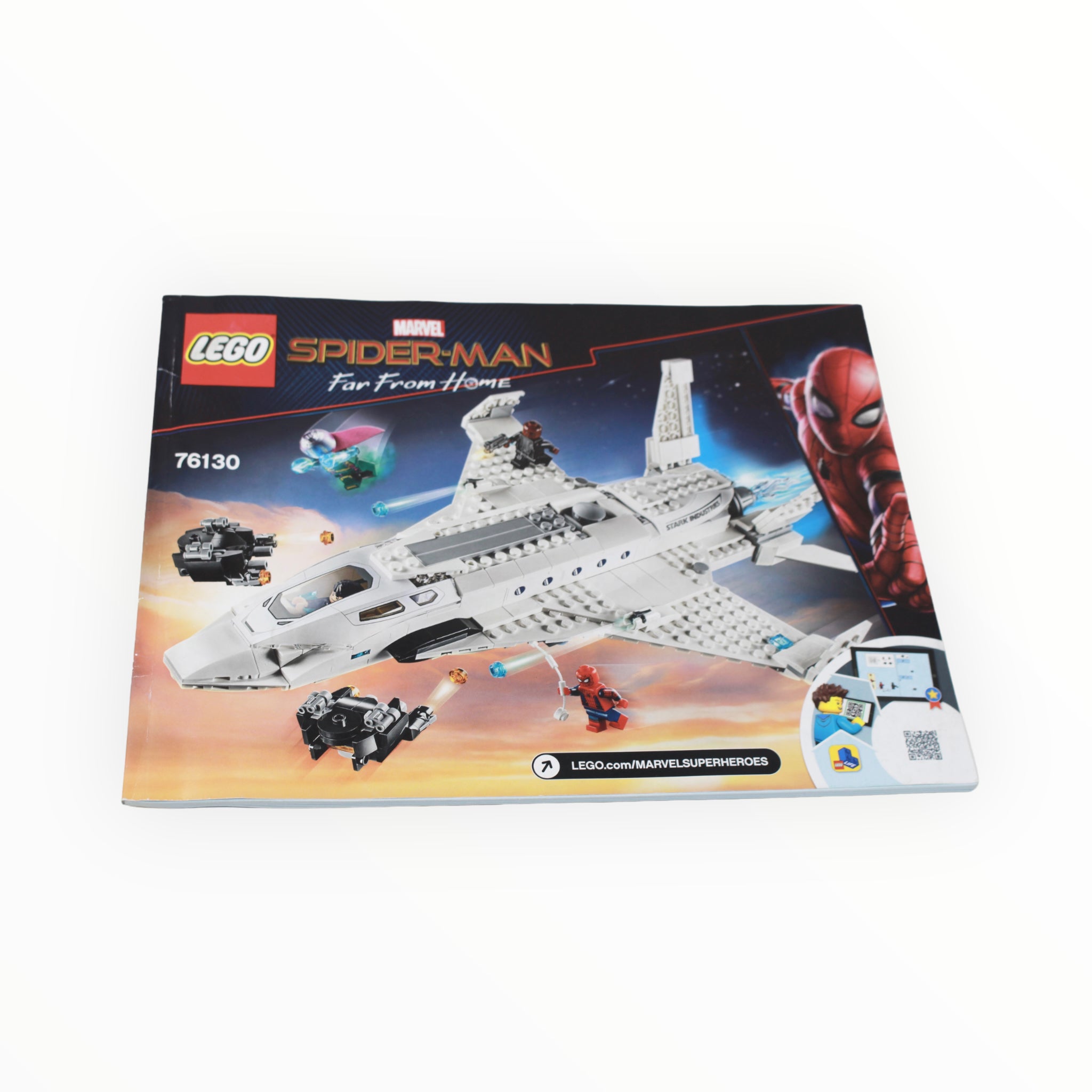 Used Set 76130 Spider-Man: Far From Home Stark Jet and the Drone Attack
