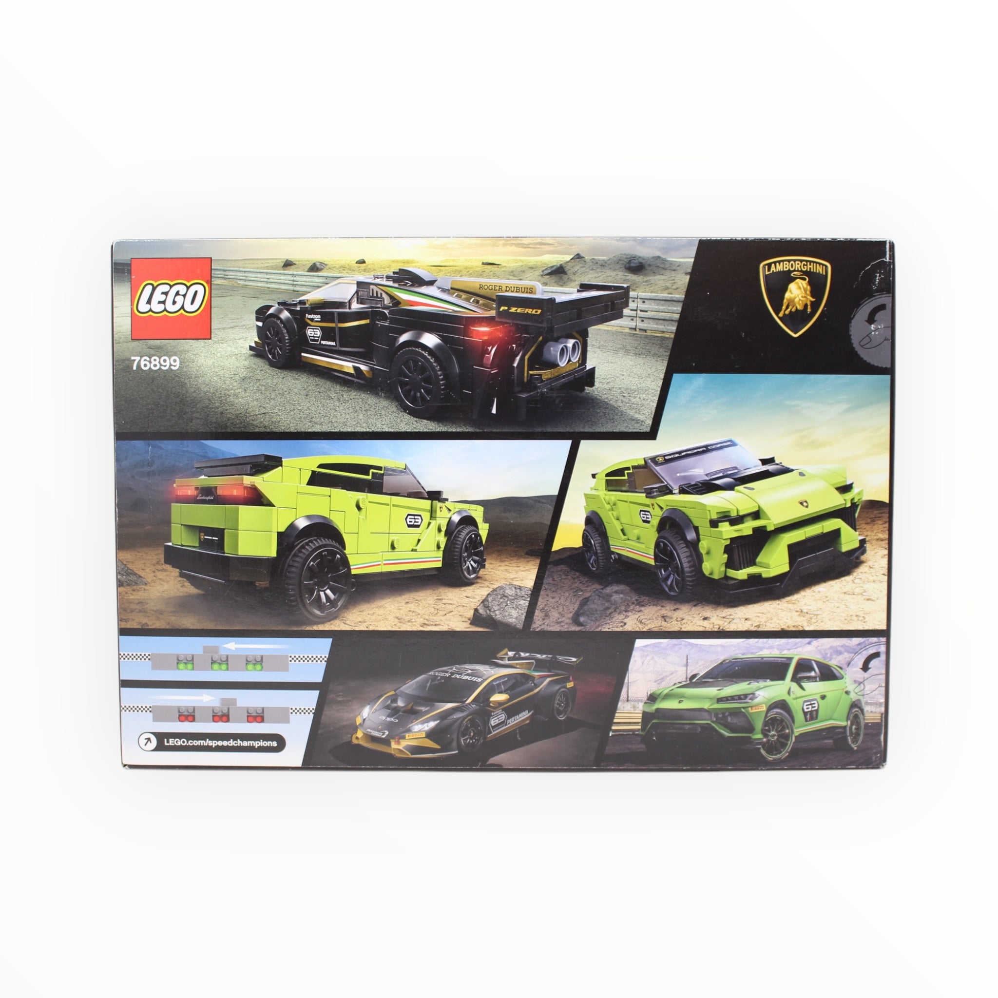 Retired Set 76899 Speed Champions Lamborghini Urus ST-X & Lamborghini Huracán Super Trofeo EVO (damaged box, label)