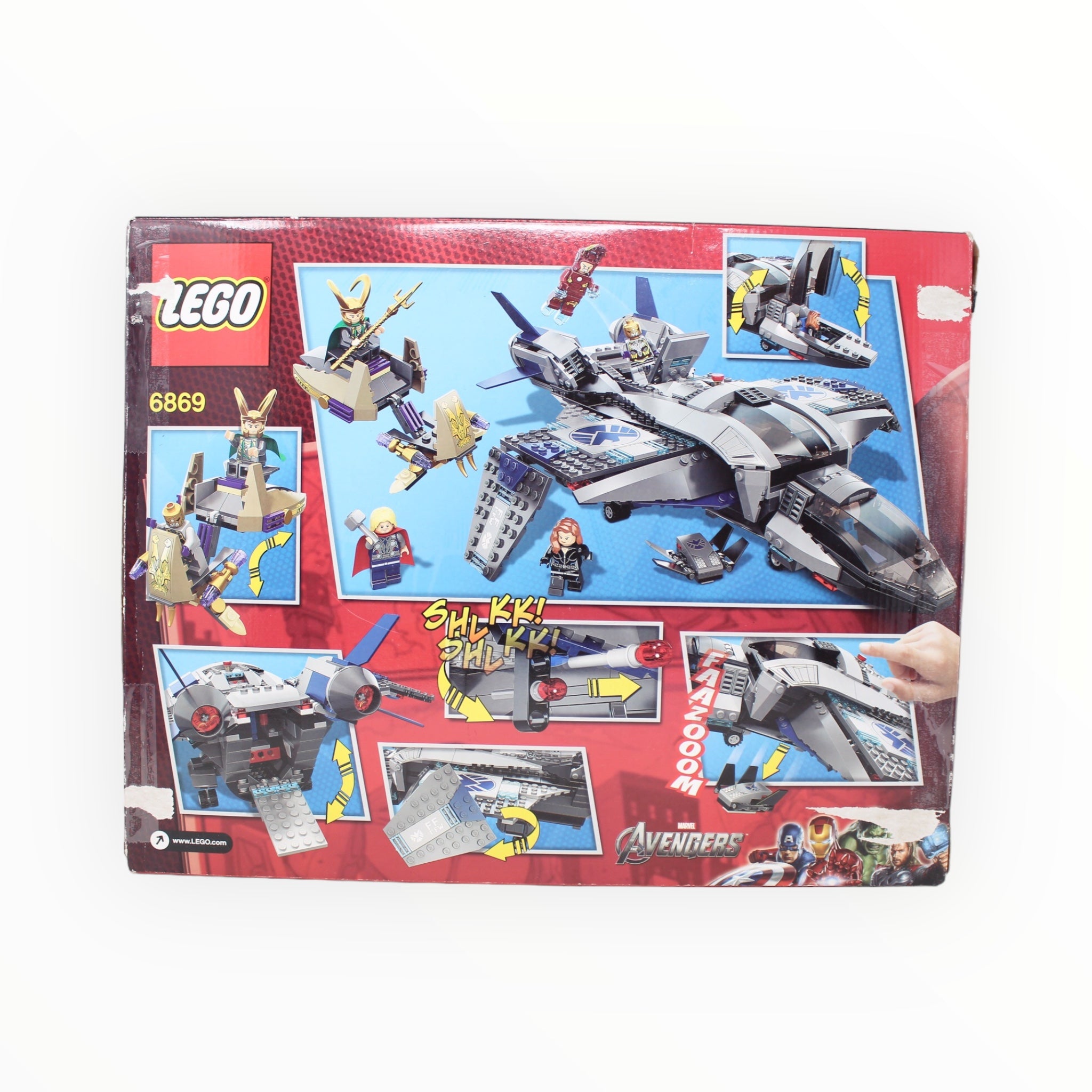 Certified Used Set 6869 Marvel Super Heroes Quinjet Aerial Battle (damaged box)