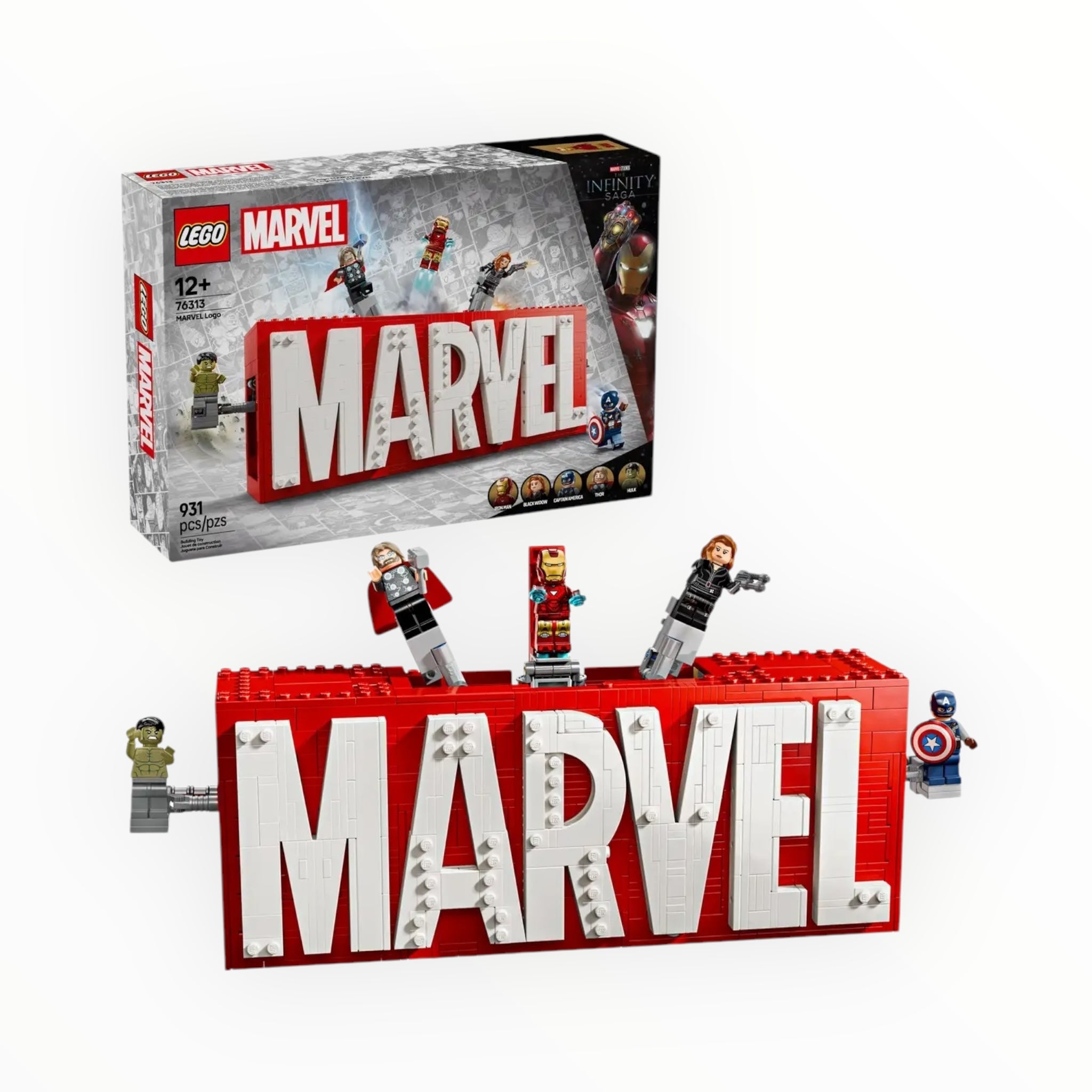 76313 MARVEL Logo & Minifigures