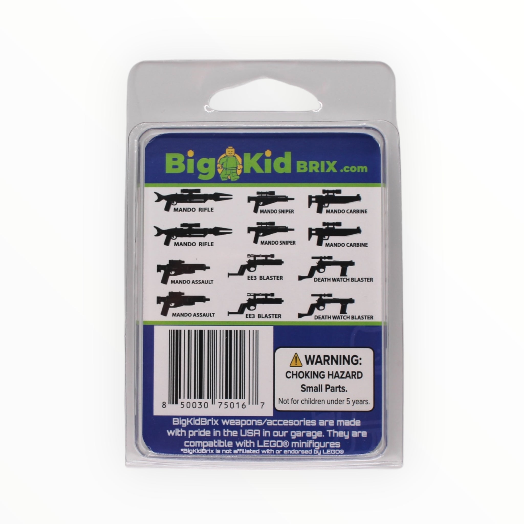 BigKidBrix Mando Weapon Packs (pick a pack and color)