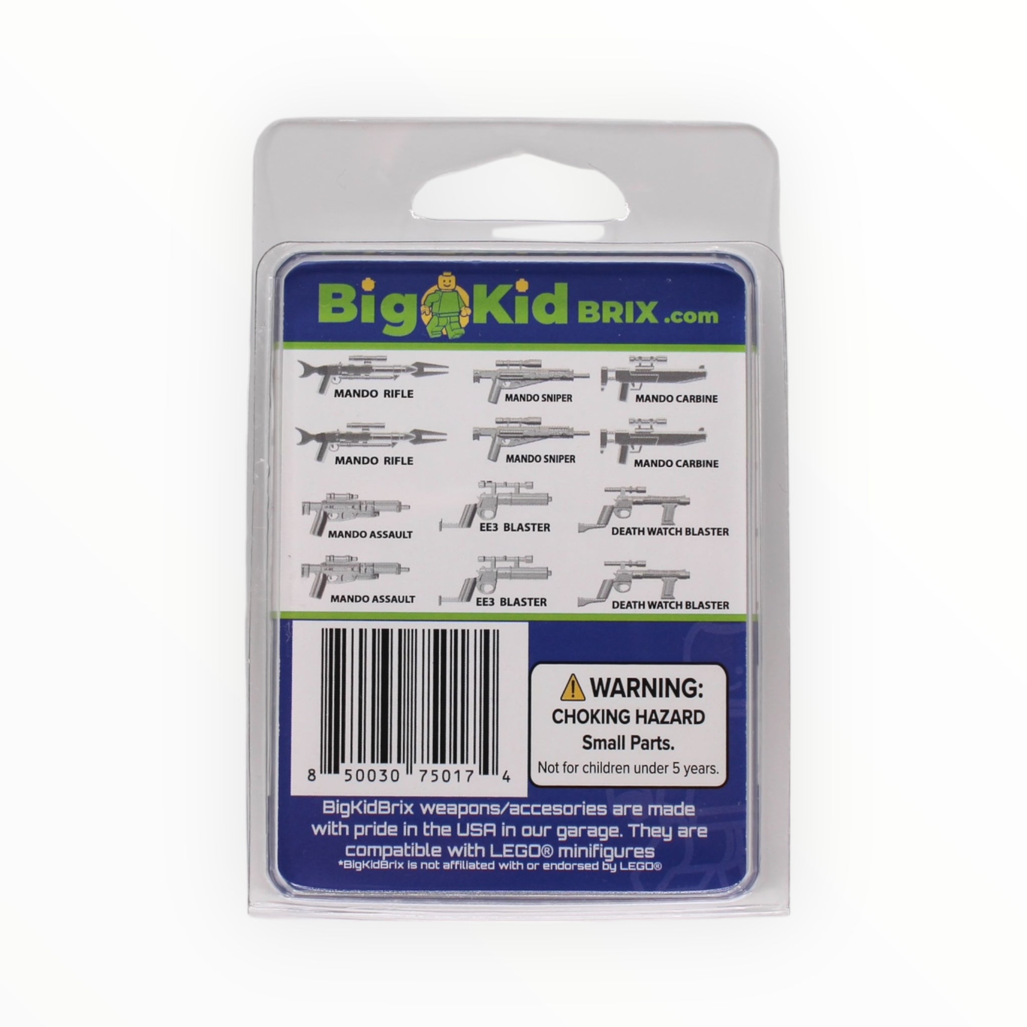 BigKidBrix Mando Weapon Packs (pick a pack and color)