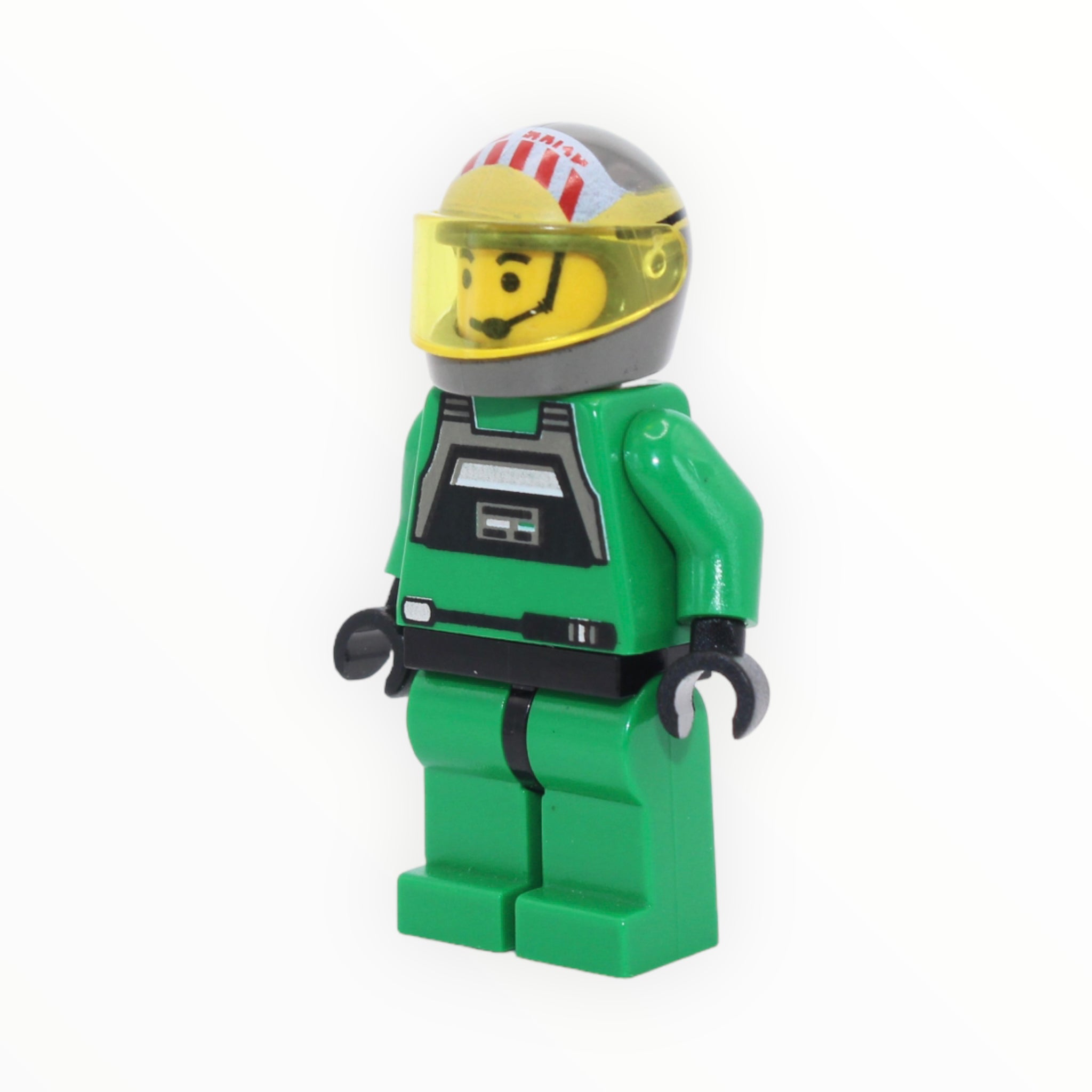 Rebel A-Wing Pilot (yellow head, green jumpsuit, 2000)