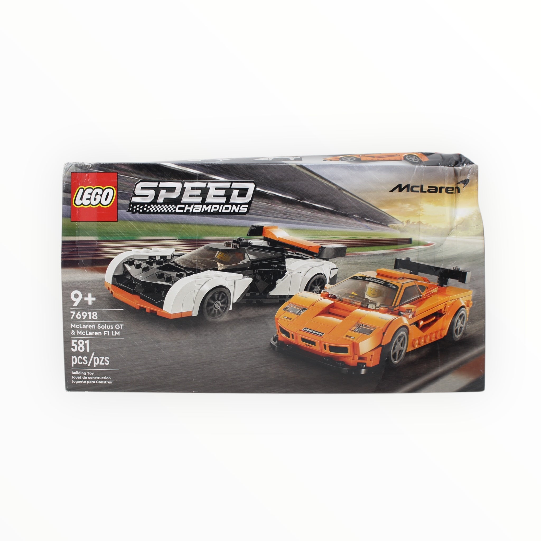 Retired Set 76918 Speed Champions McLaren Solus GT & McLaren F1 LM (damaged box)