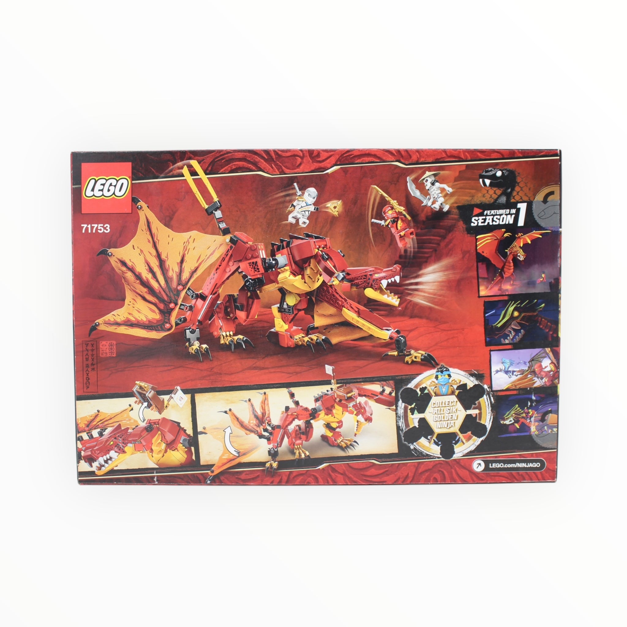 Retired Set 71753 Ninjago Fire Dragon Attack