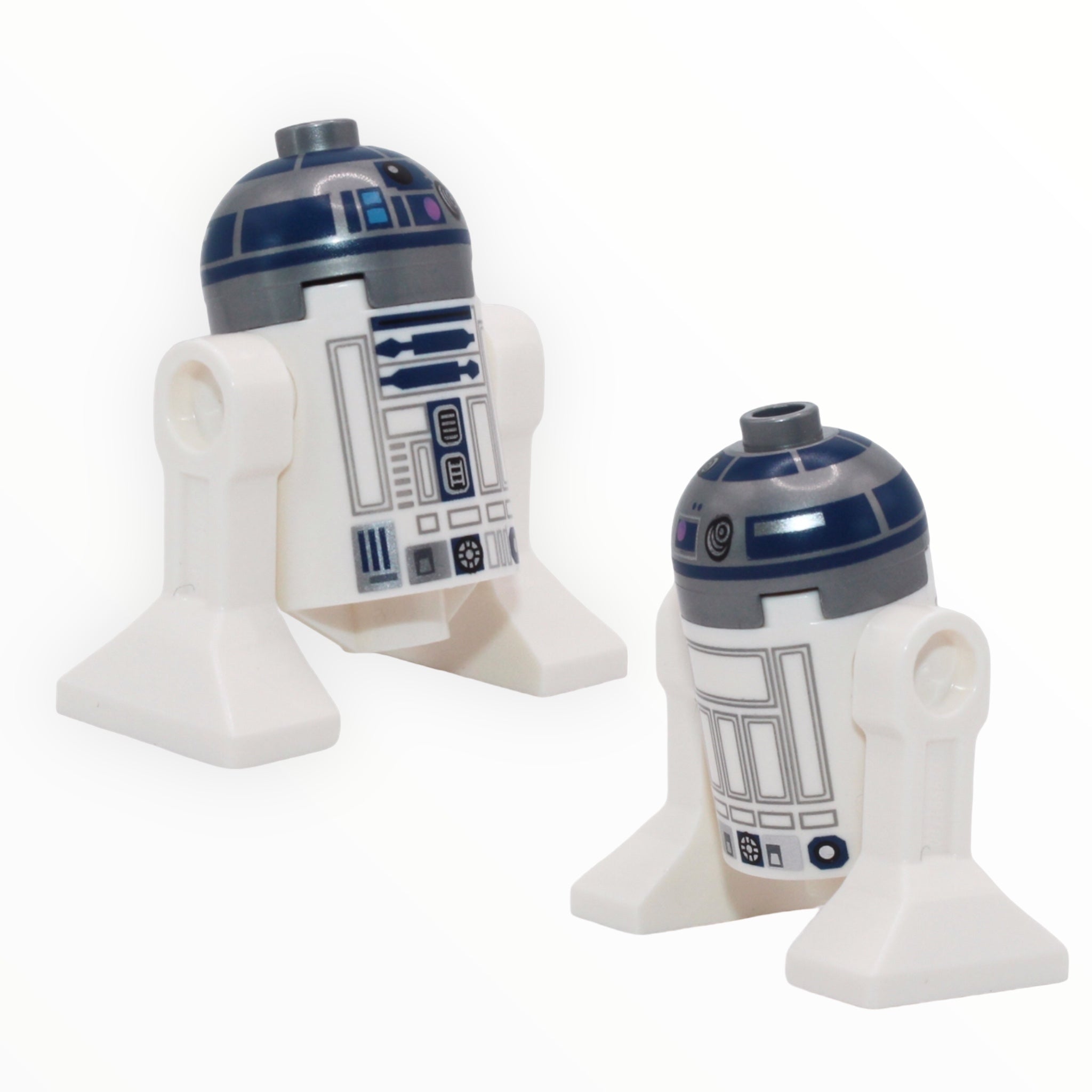 R2-D2 (flat silver, dark pink dot, large photoreceptor, back printing)