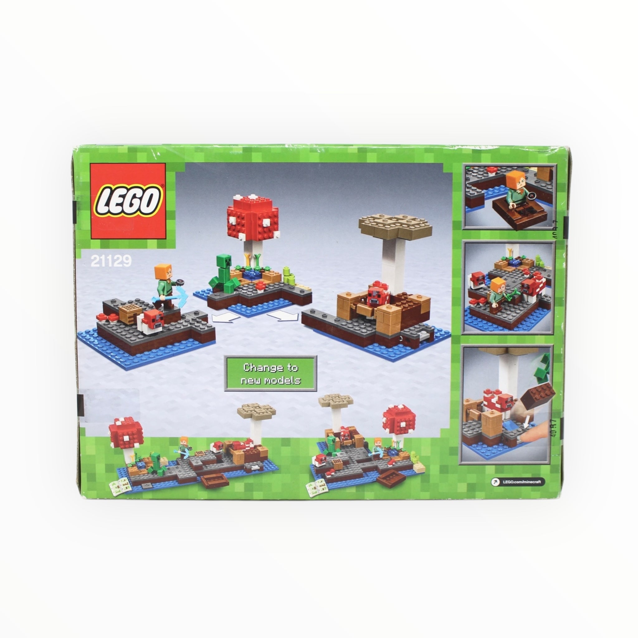 Retired Set 21129 Minecraft The Mushroom Island (damaged box)