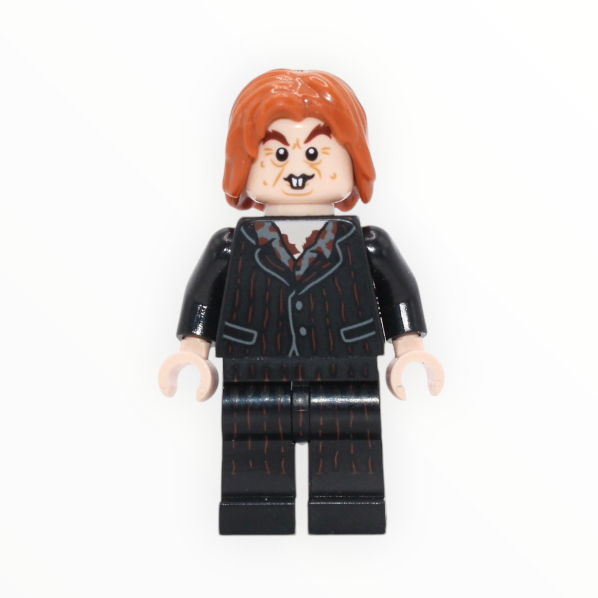 Peter Pettigrew (black suit with reddish brown stripes)