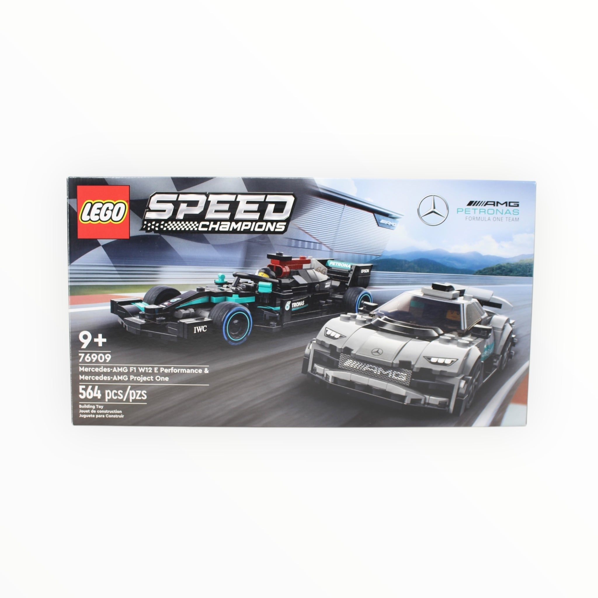 Certified Used Set 76909 Speed Champions Mercedes-AMG F1 W12 E Performance & Mercedes-AMG Project One (Bags 3 and 4 still sealed)