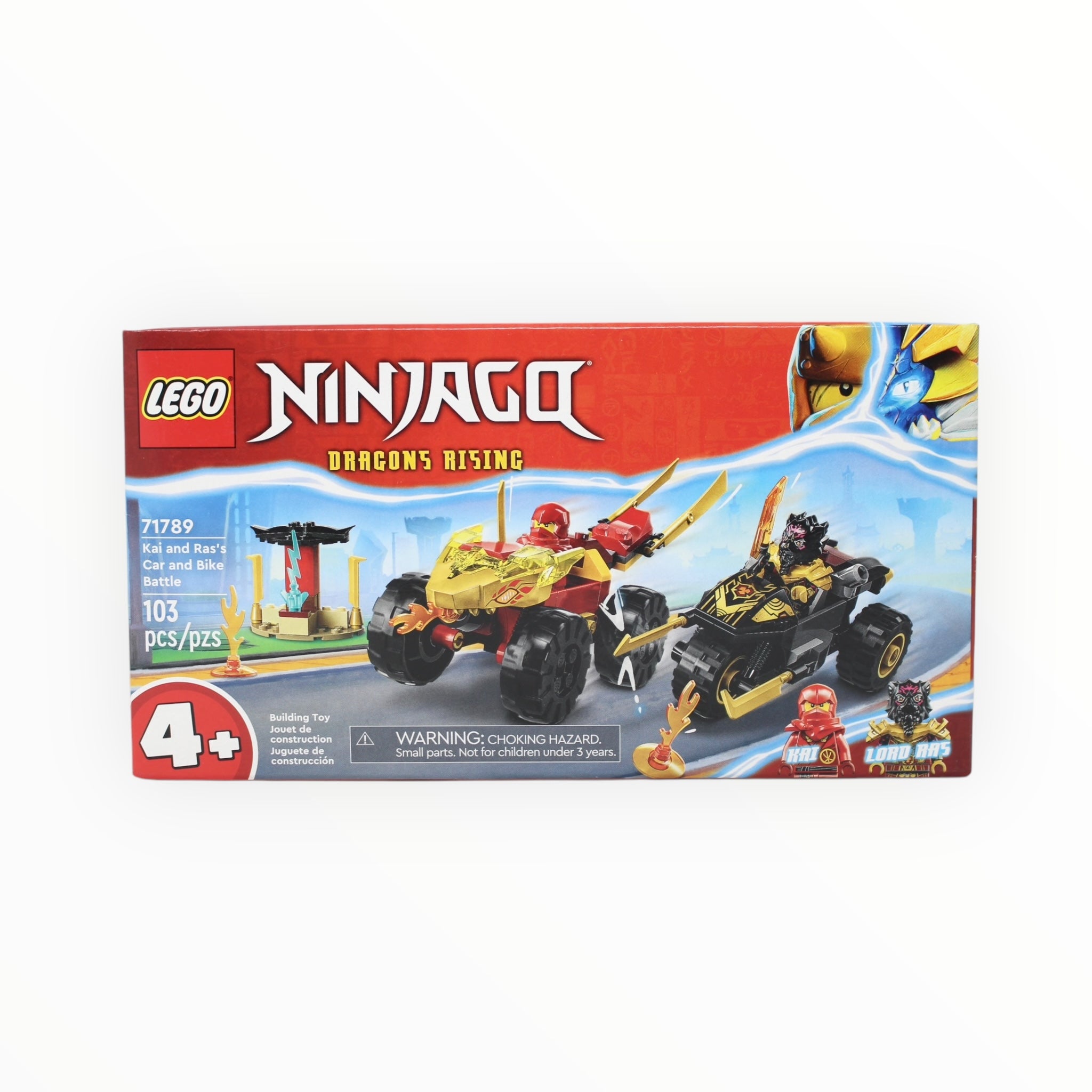 Retired Set 71789 Ninjago Kai and Ras’s Car and Bike Battle