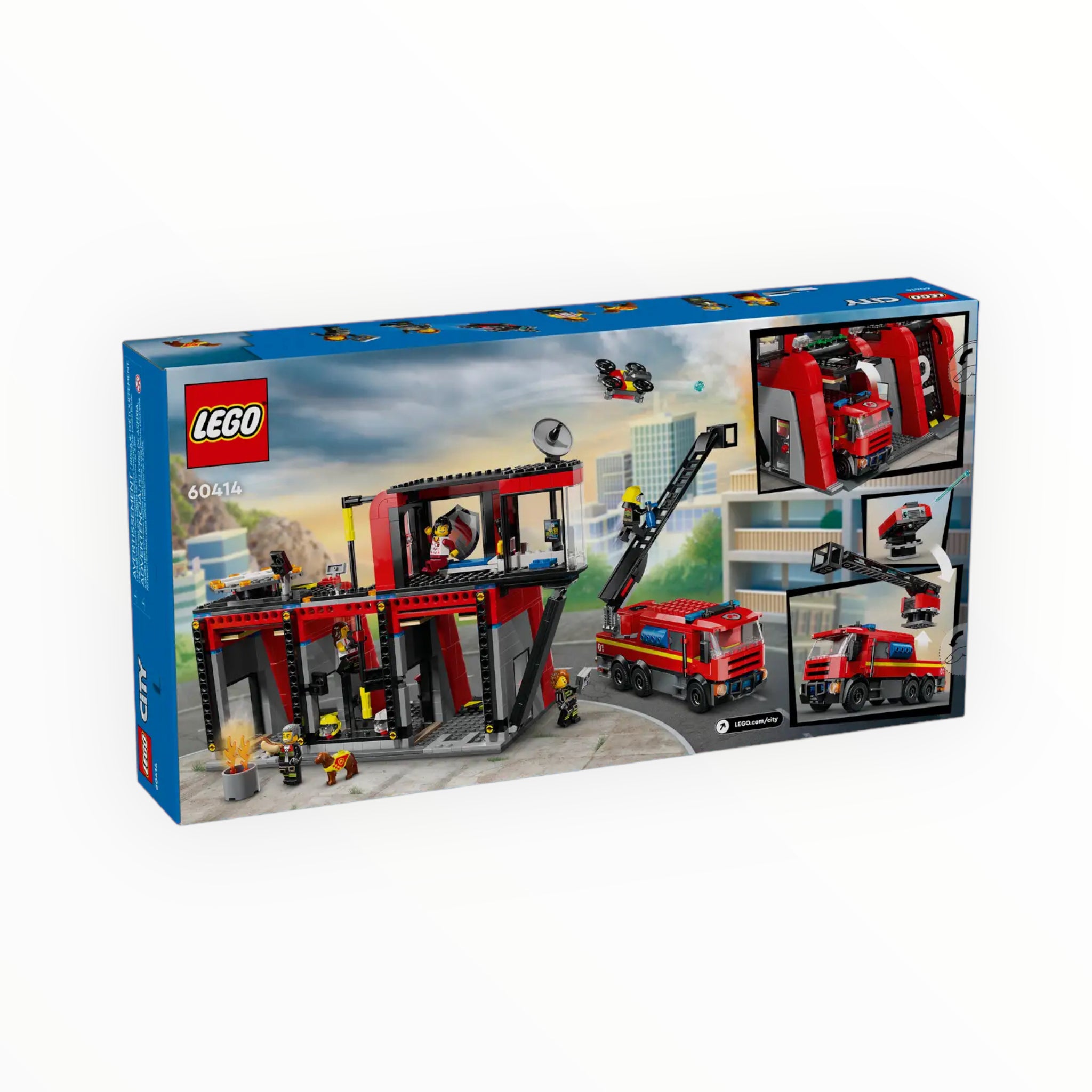 60414 City Fire Station with Fire Truck