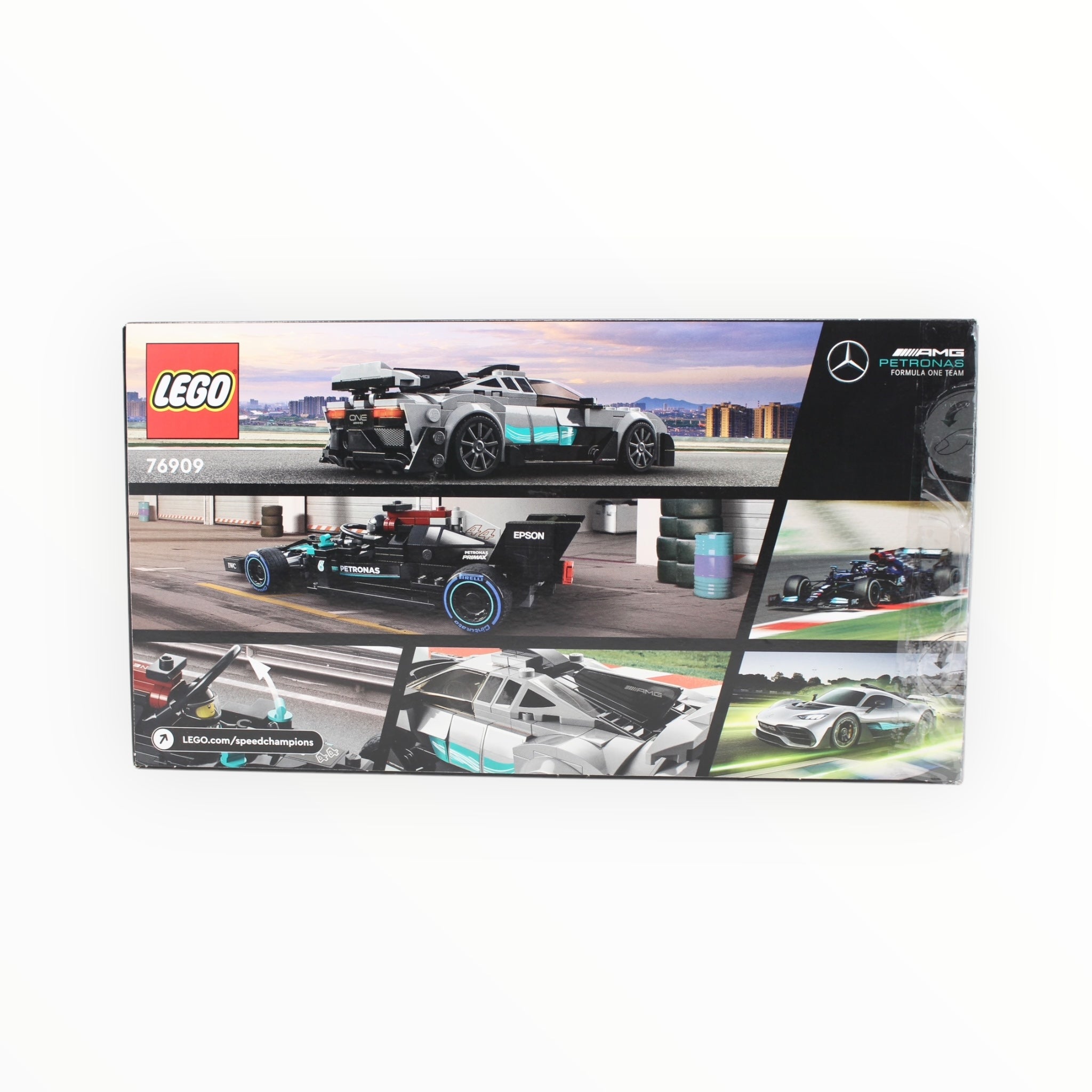 Certified Used Set 76909 Speed Champions Mercedes-AMG F1 W12 E Performance & Mercedes-AMG Project One (Bags 3 and 4 still sealed)