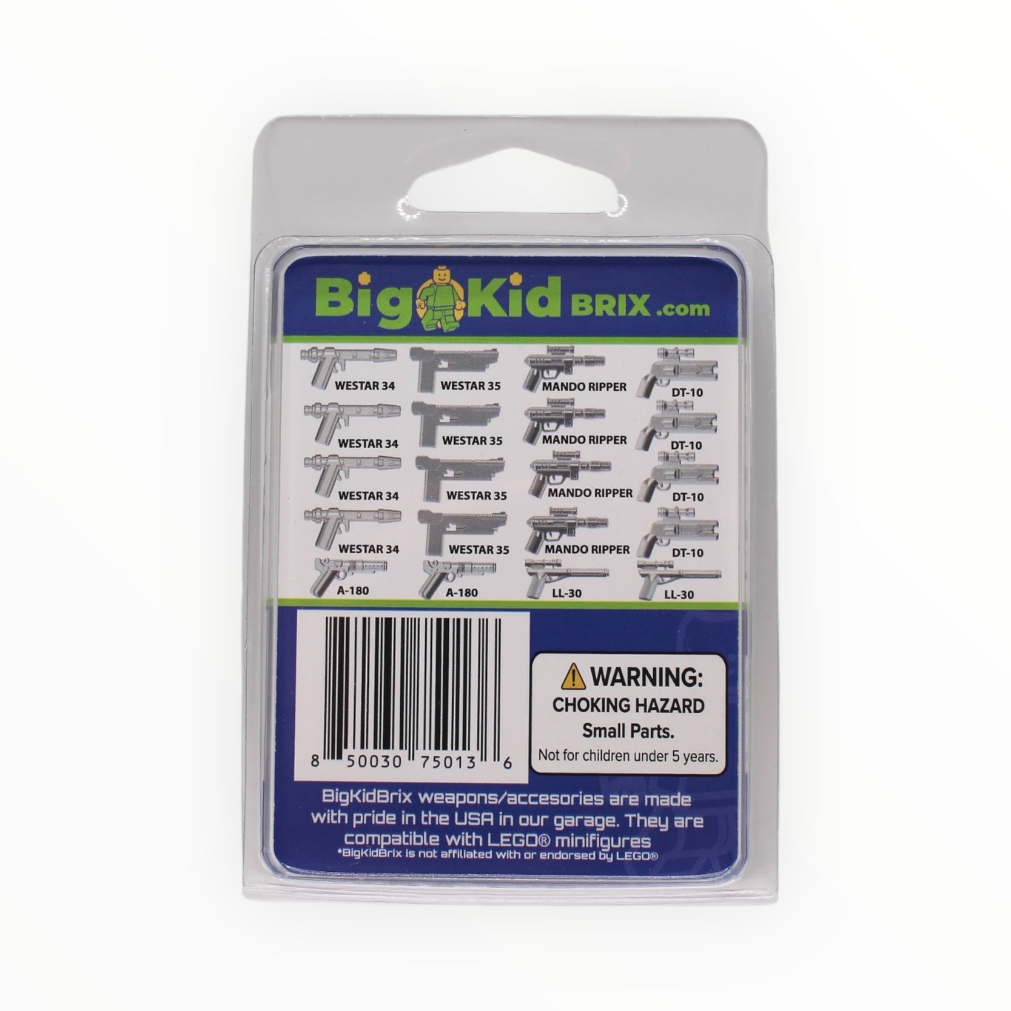 BigKidBrix Mando Weapon Packs (pick a pack and color)