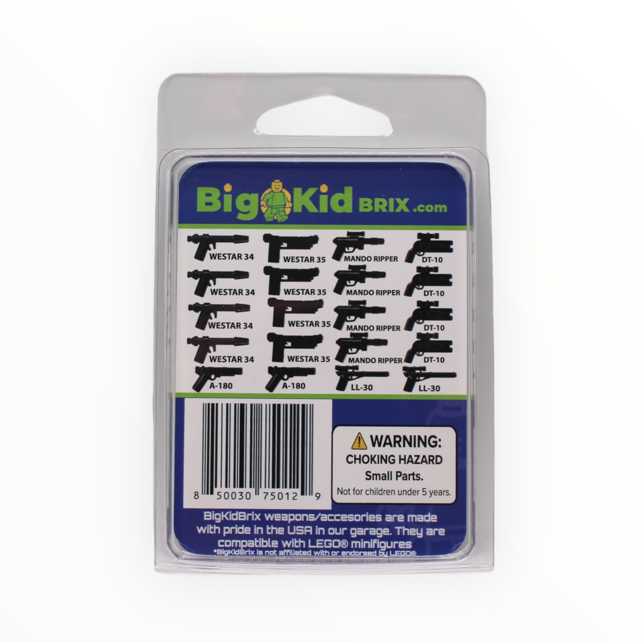 BigKidBrix Mando Weapon Packs (pick a pack and color)