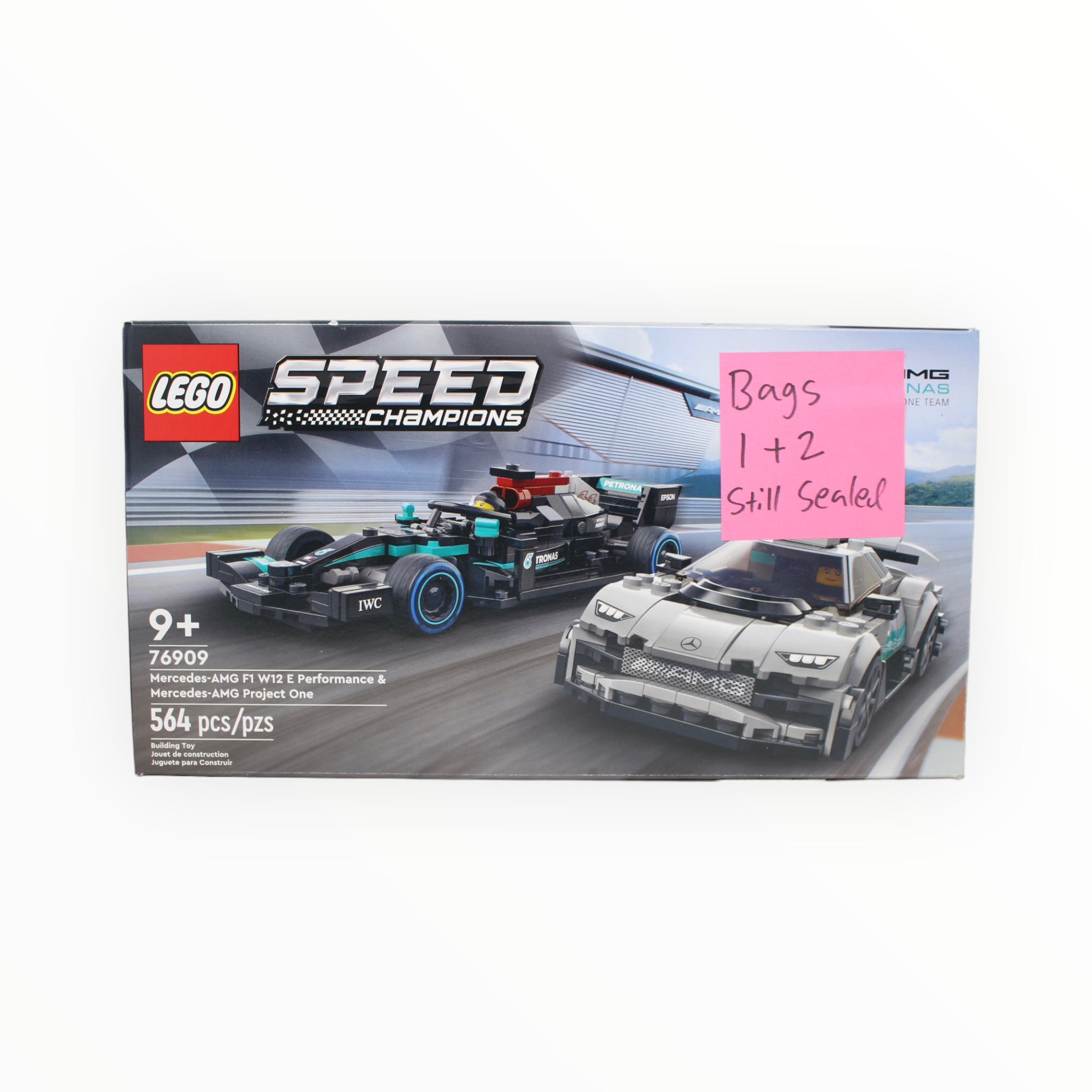 Certified Used Set 76909 Speed Champions Mercedes-AMG F1 W12 E Performance  & Mercedes-AMG Project One (Bags 1+2 still sealed)