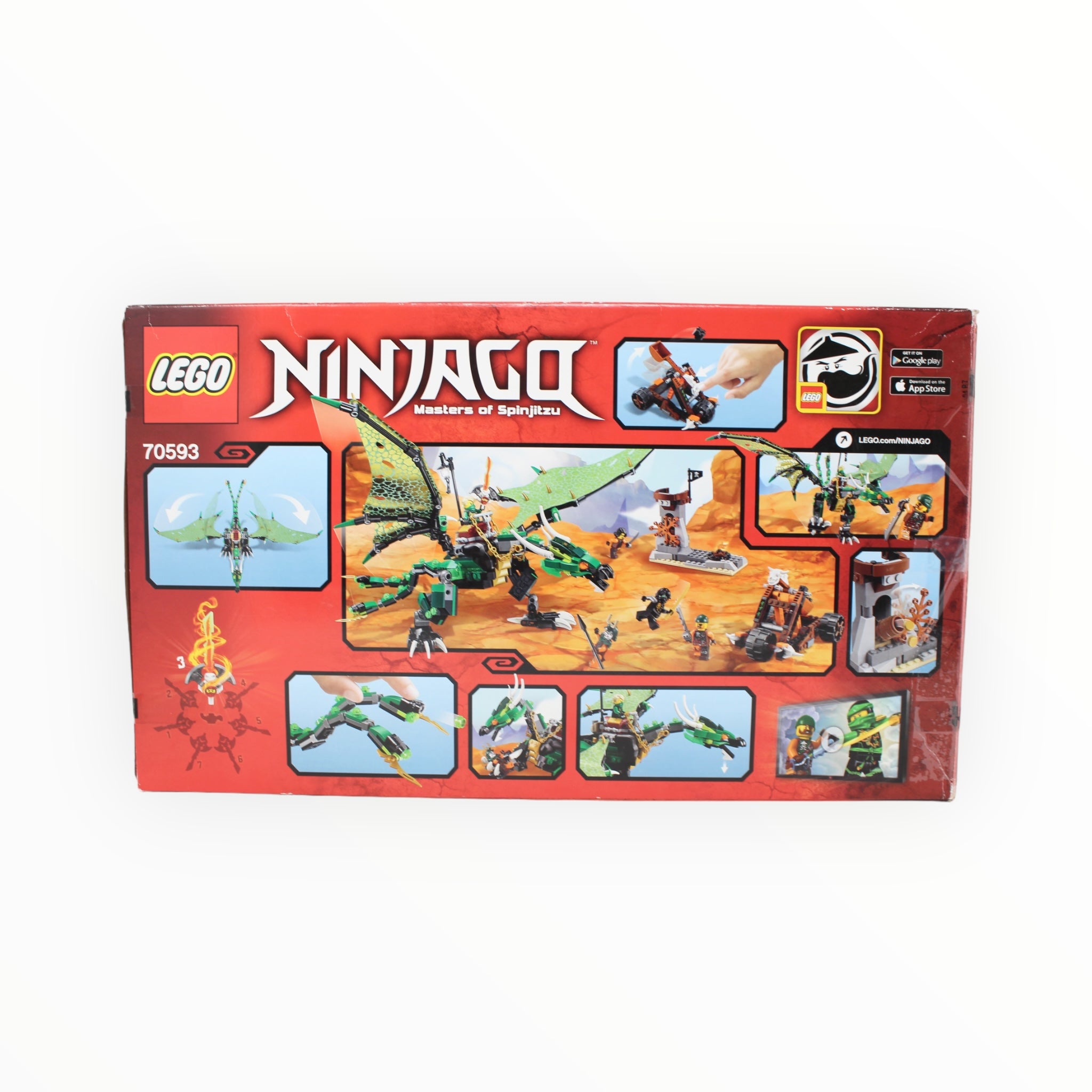 Certified Used Set 70593 Ninjago The Green NRG Dragon