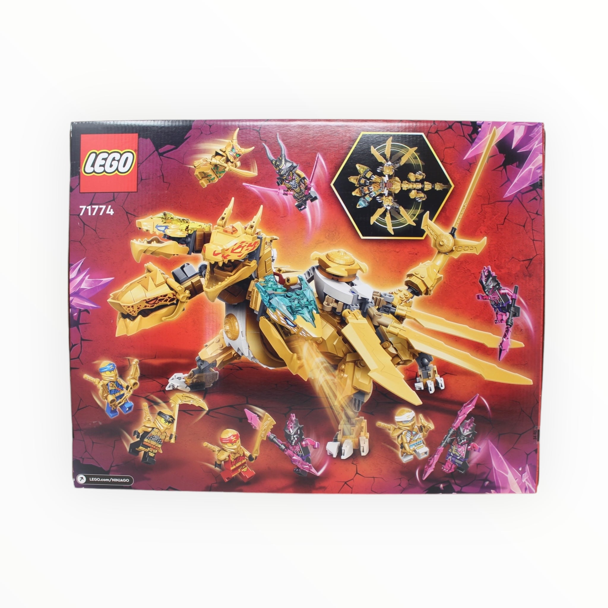 Retired Set 71774 Ninjago Lloyd’s Golden Ultra Dragon