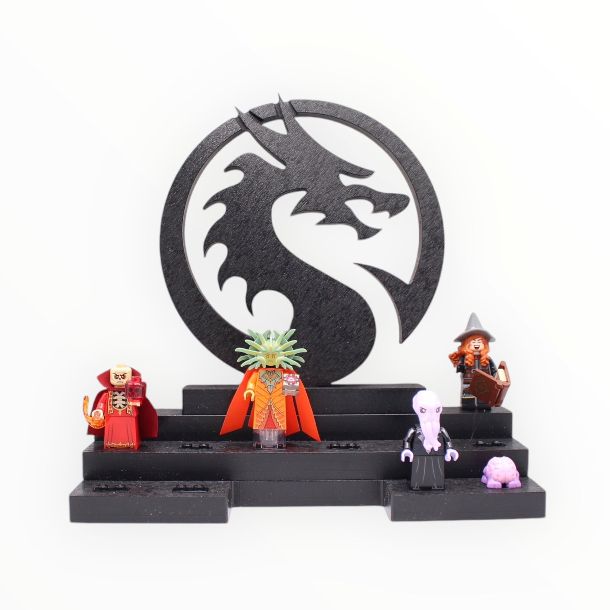 Dungeons & Dragons-themed Display Stand (black with black studs)