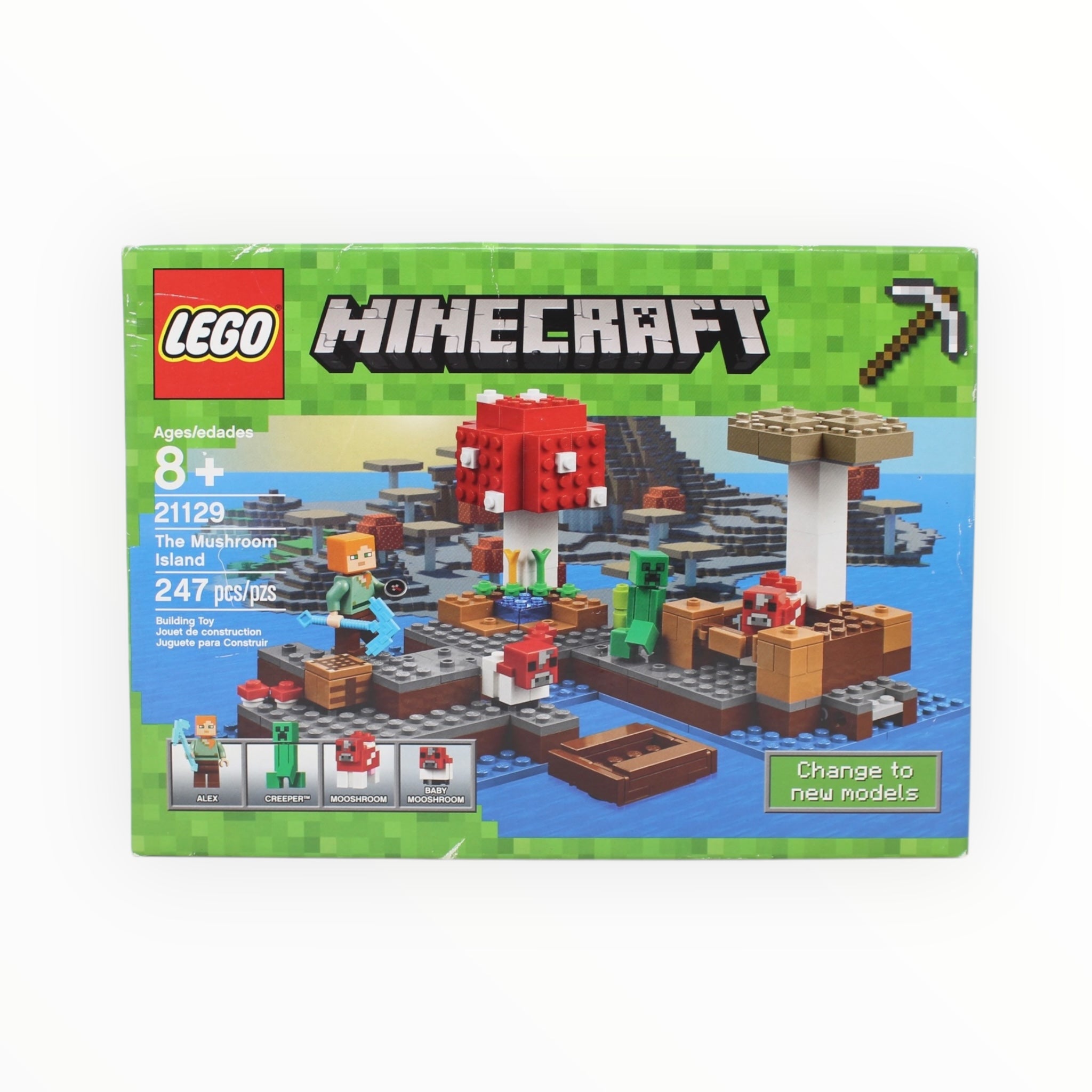 Retired Set 21129 Minecraft The Mushroom Island (damaged box)