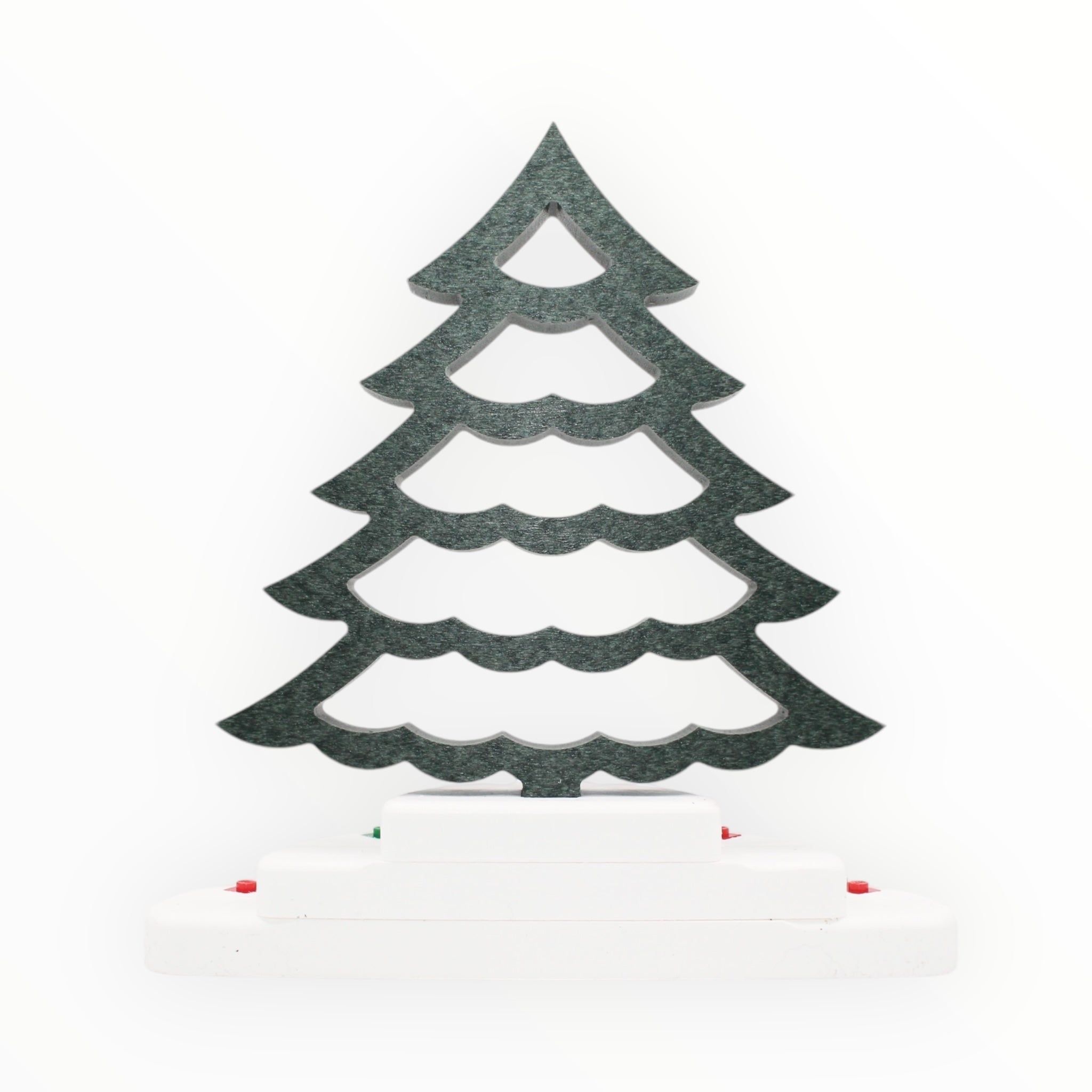 Christmas Display Stand (white with red and green studs)