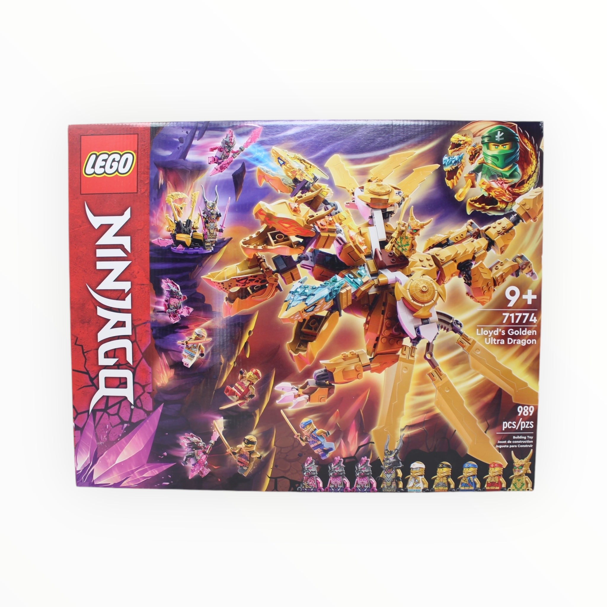 Retired Set 71774 Ninjago Lloyd’s Golden Ultra Dragon