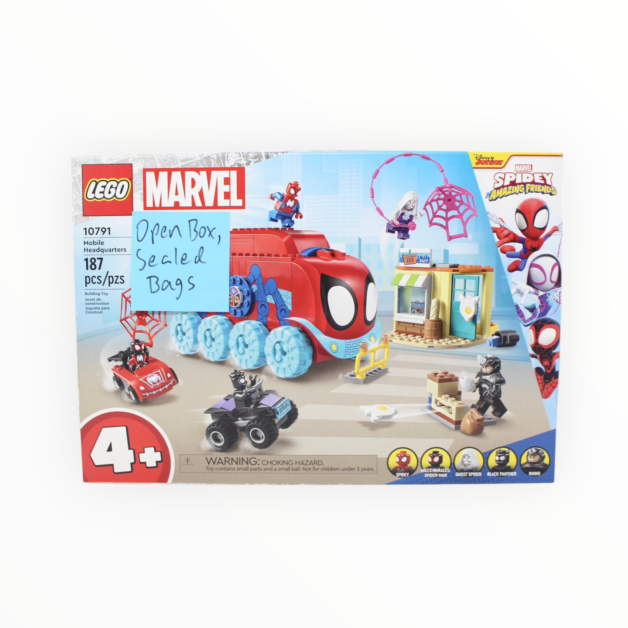 Certified Used Set 10791 Spidey and his Amazing Friends Mobile Headquarters (open box, sealed bags)