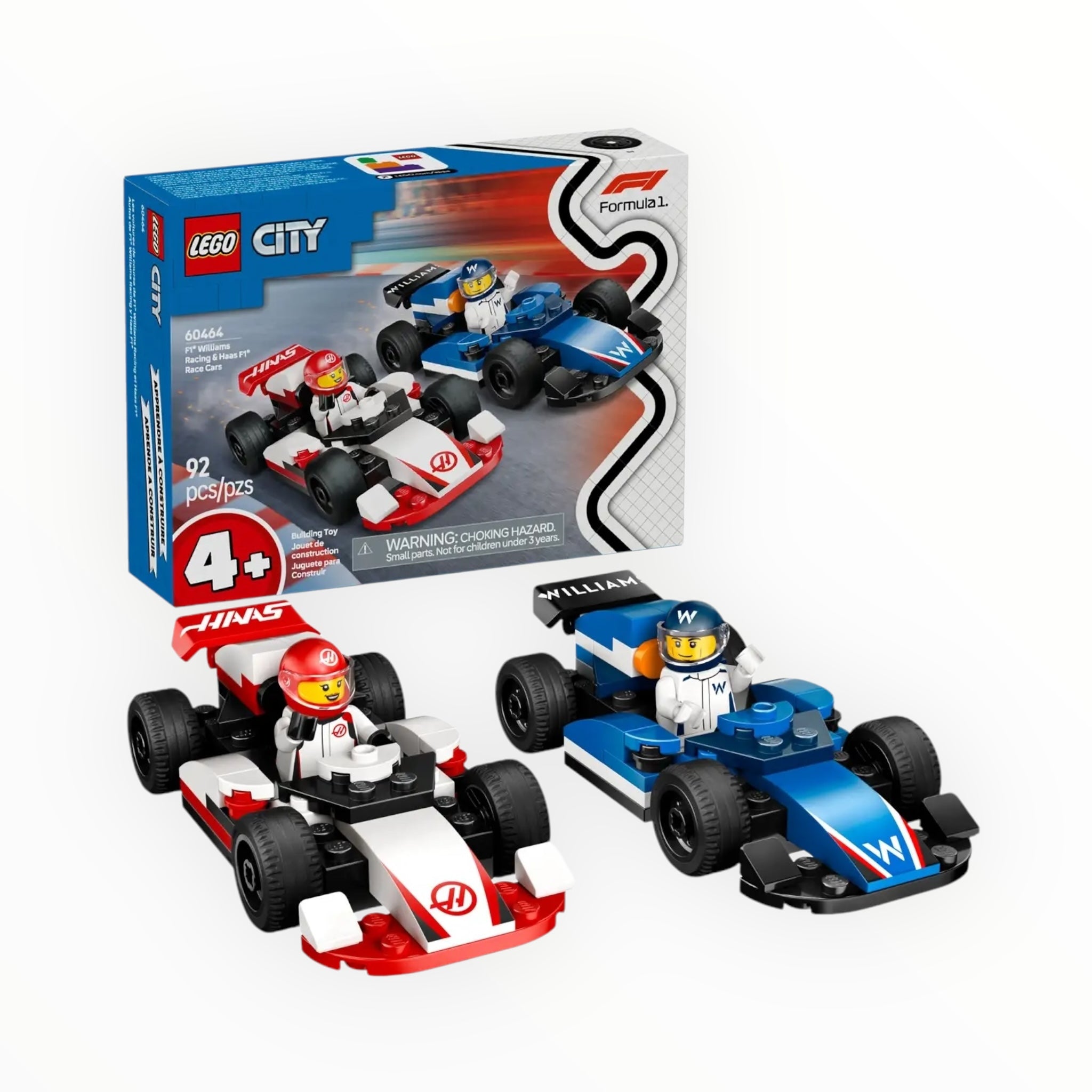 60464 City F1 Williams Racing & Haas F1 Race Cars