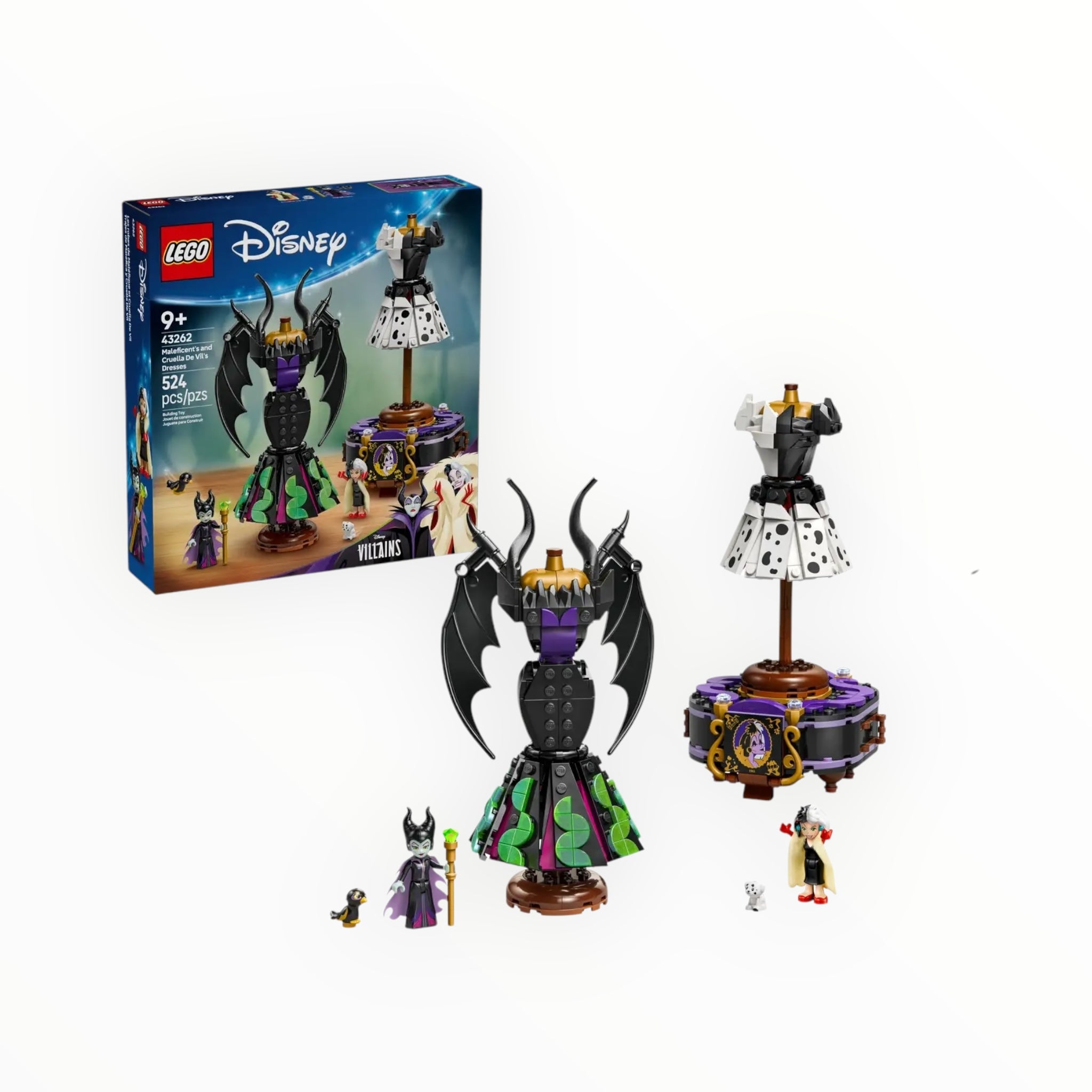 43262 Disney Maleficent's and Cruella De Vil's Dresses