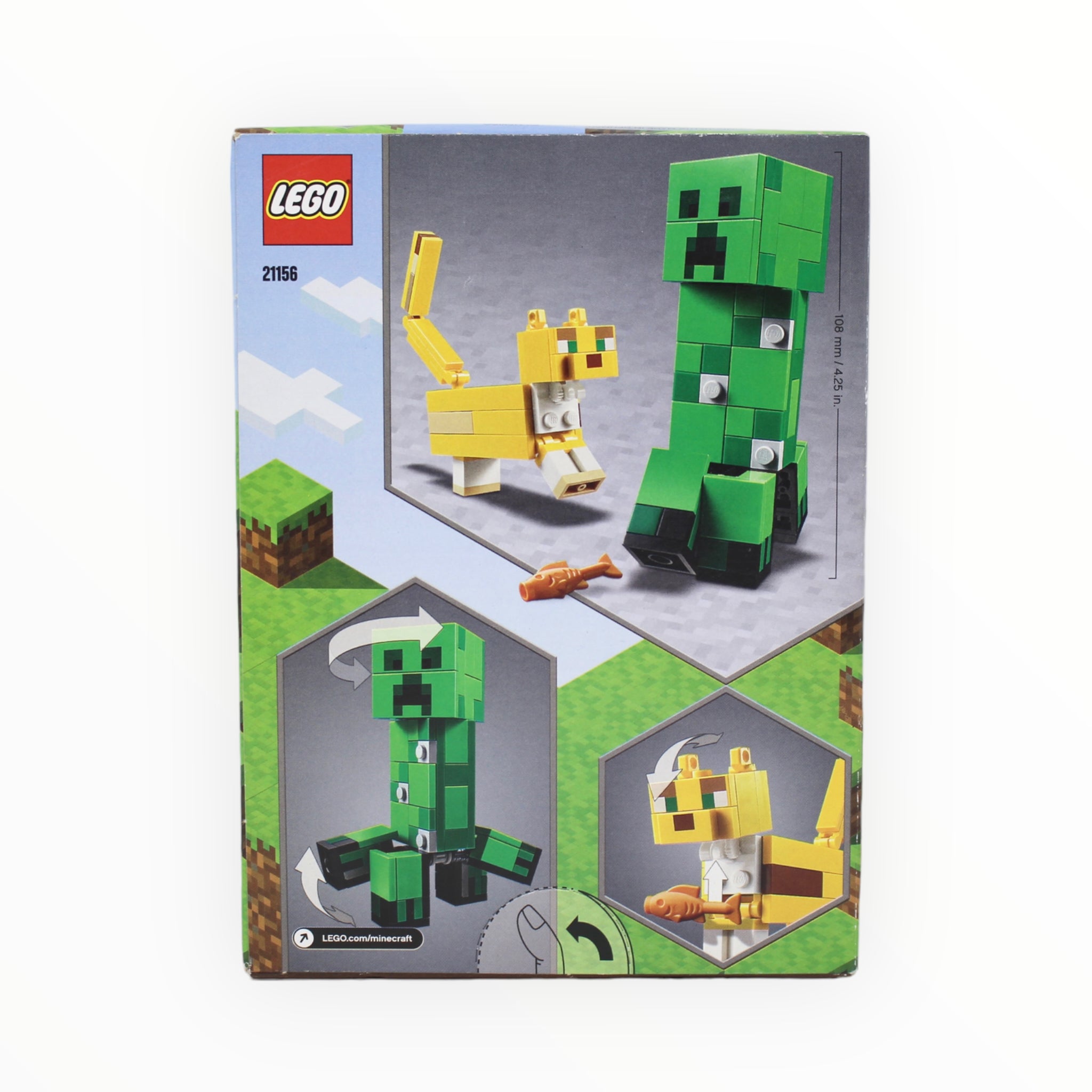 Lego minecraft bigfig discount creeper and ocelot