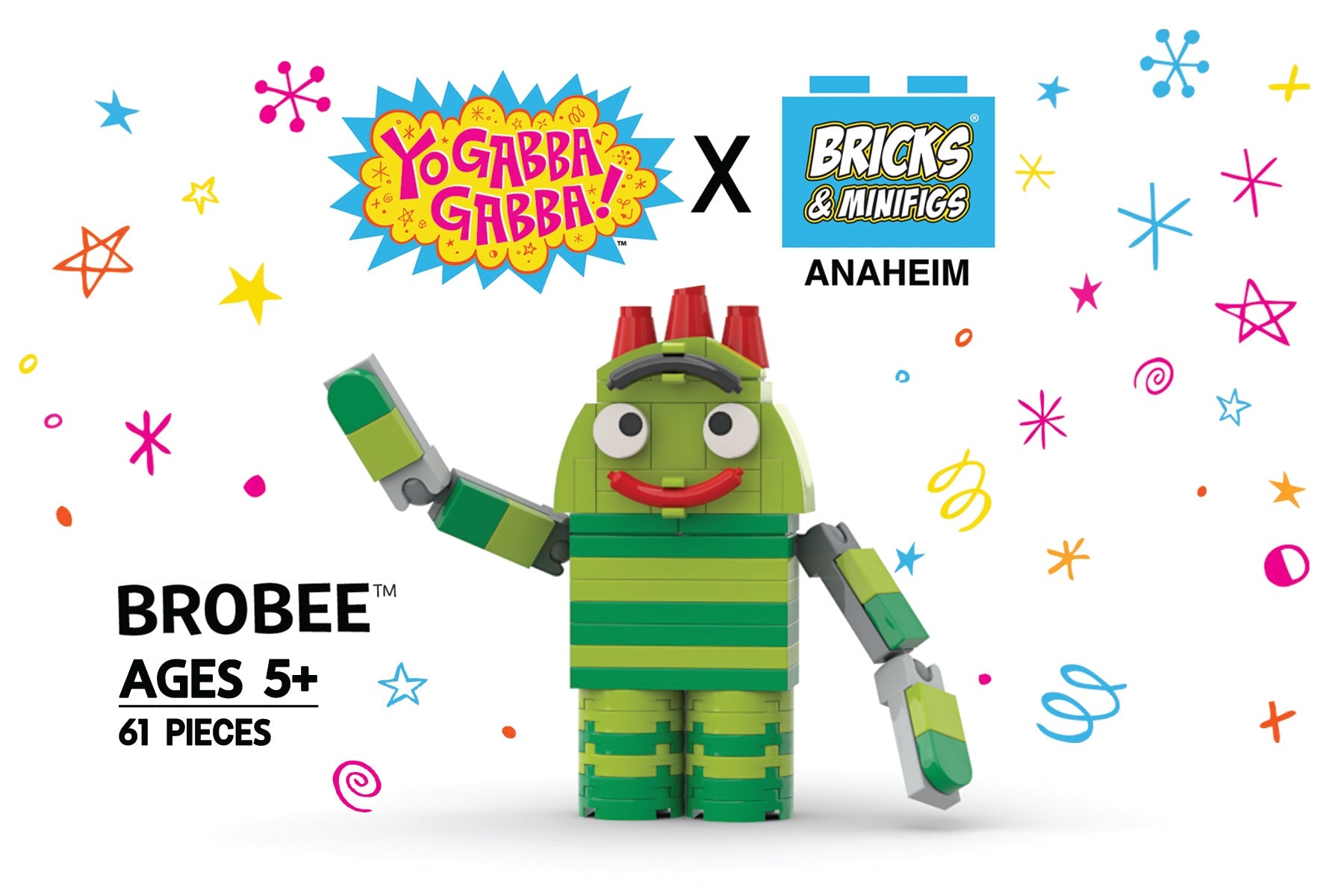 Brobee Brick Build! A Yo Gabba Gabba X Bricks & Minifigs Anaheim Colla