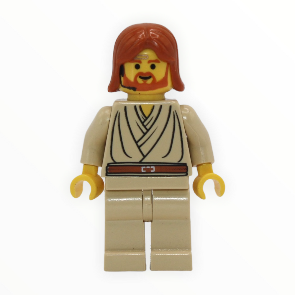 Obi-Wan Kenobi (young, dark orange hair, headset, yellow skin)