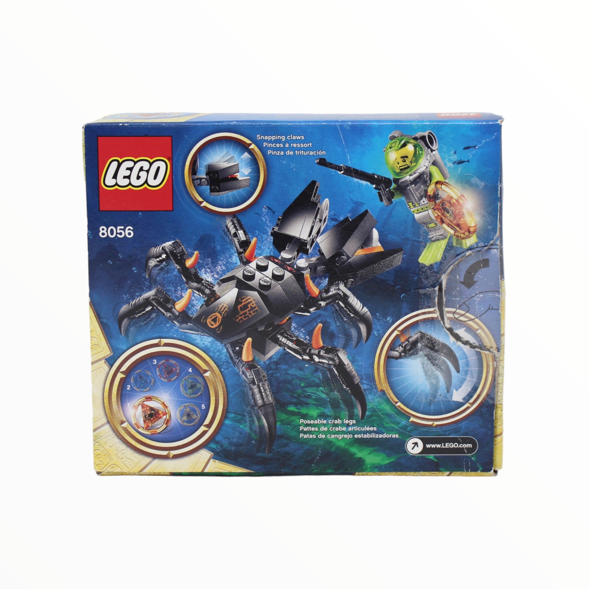 Certified Used Set 8056 Atlantis Monster Crab Clash