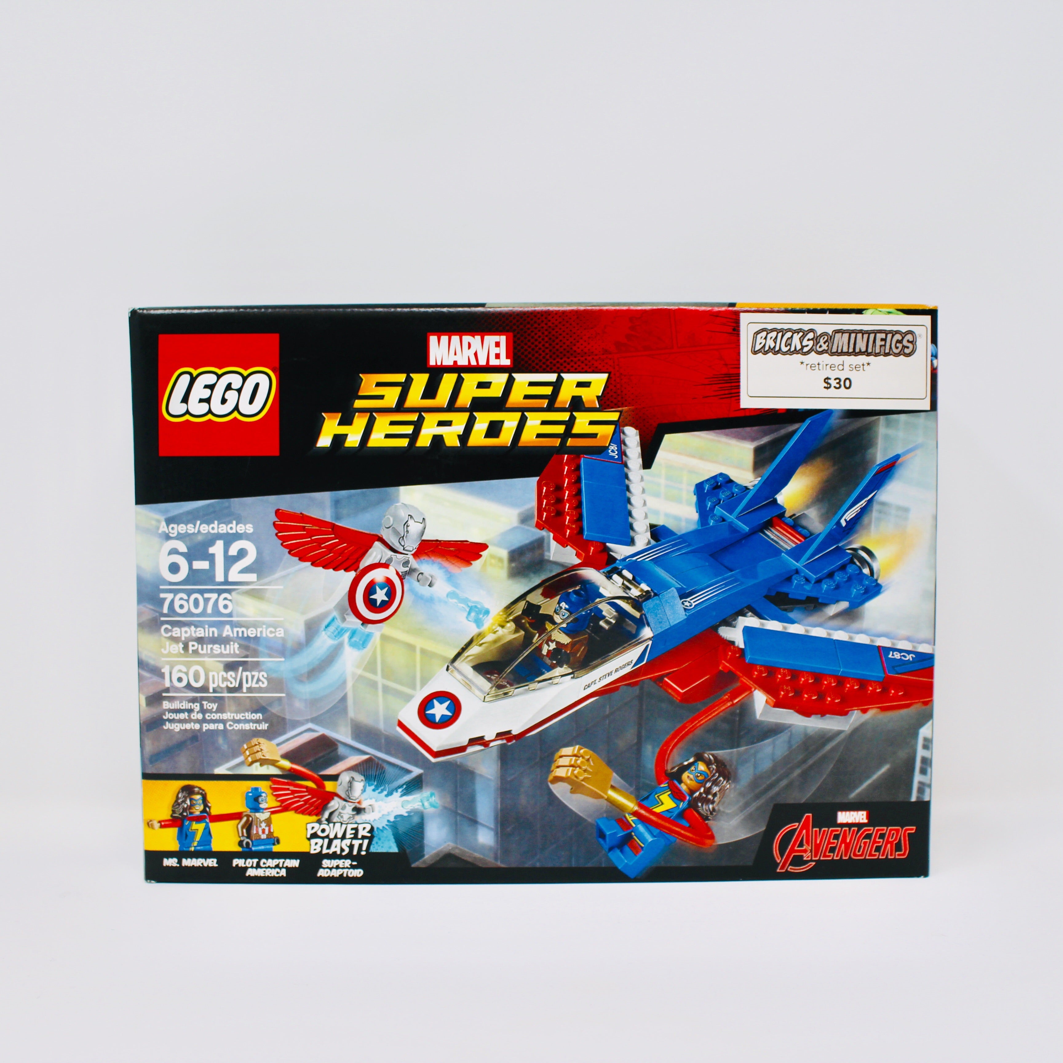 Retired Set 76076 Marvel Super Heroes Captain America Jet Pursuit