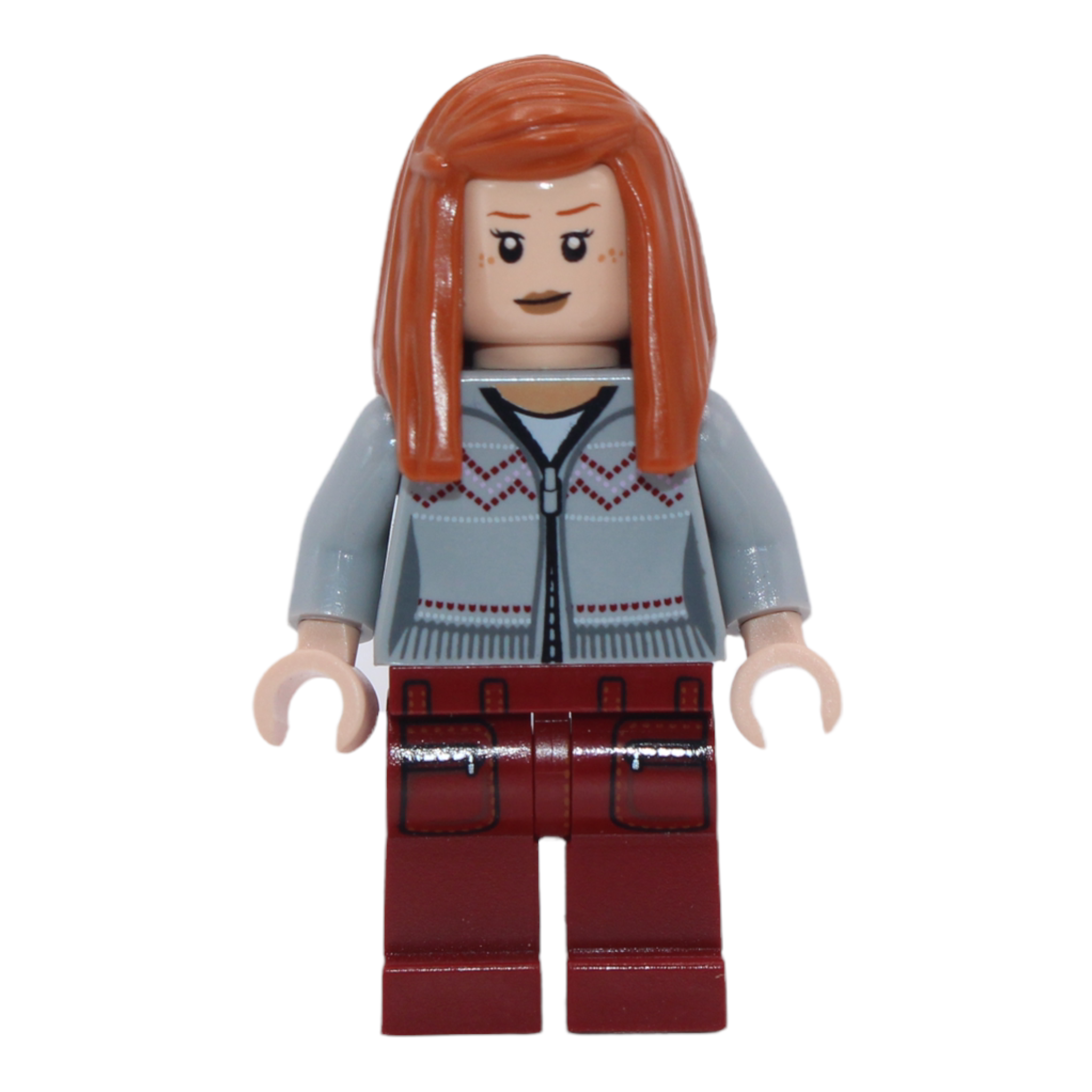 Ginny Weasley (gray knitwear, dark red legs with pockets, 2010)