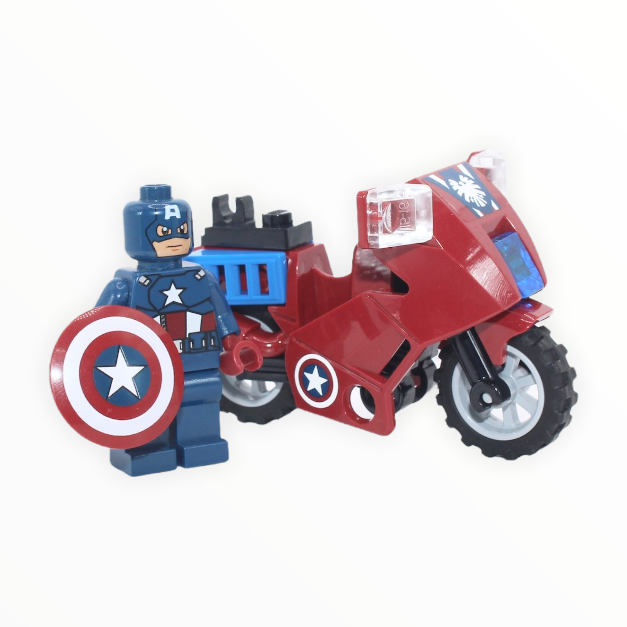 Captain America with shield and Avenging Cycle (2012)